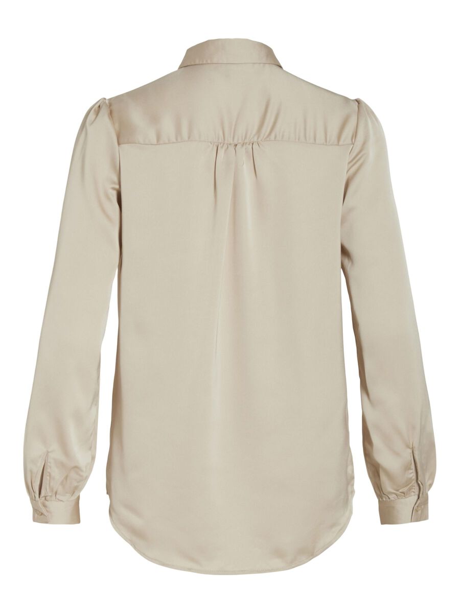 Satinsbluse Luna Beige