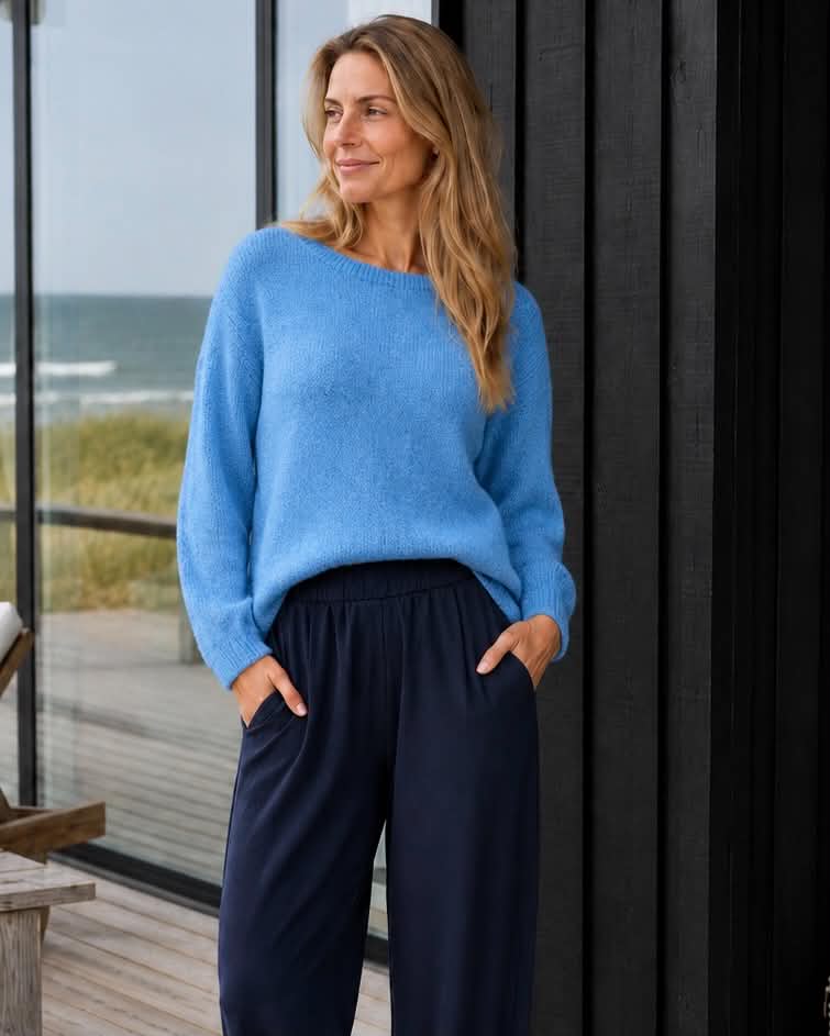 Alpacha Strick Depeche - Jeans Blue