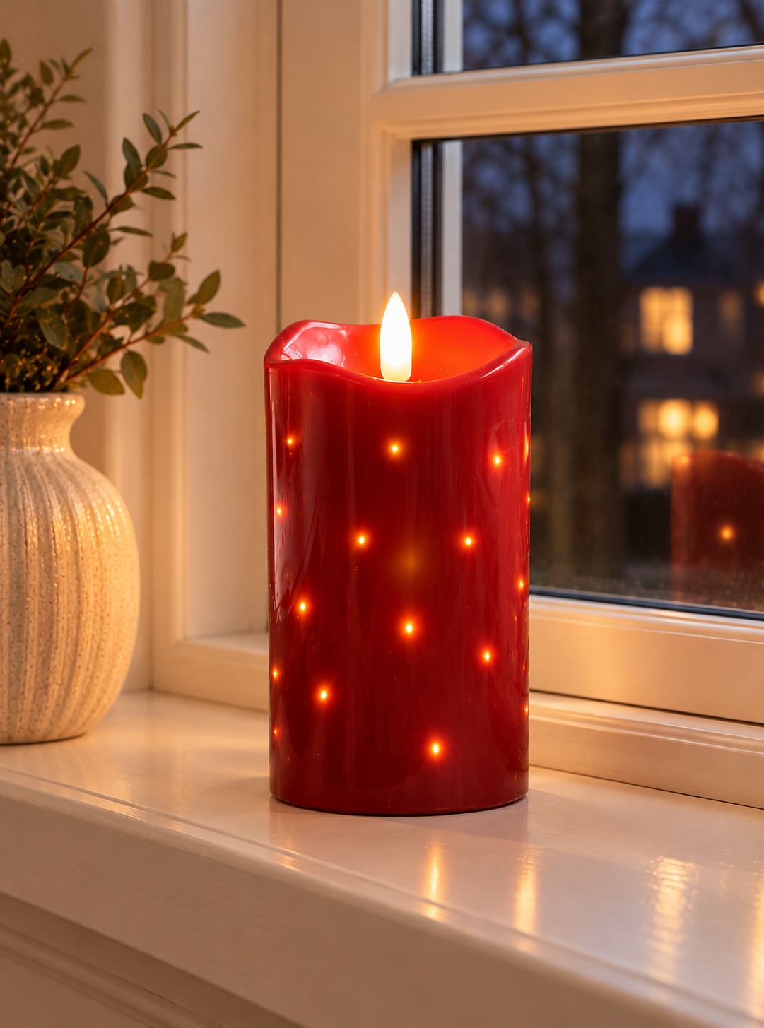 LED-Kerzenblock JUL TWINKLE - 15cm