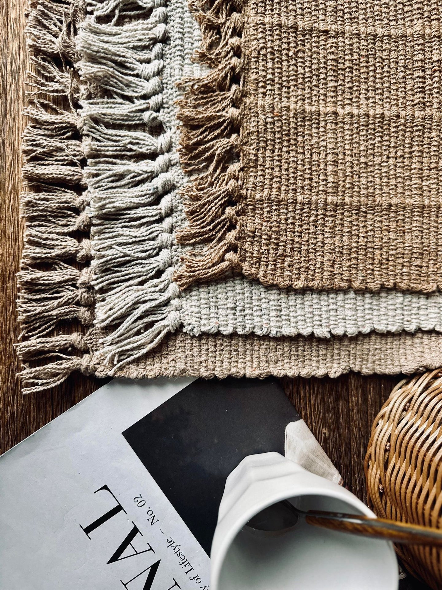 Tischset Beige - Recycling Cotton