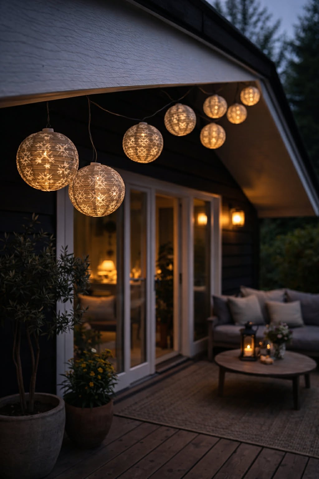 LED-Lichterkette mit Solarzellen