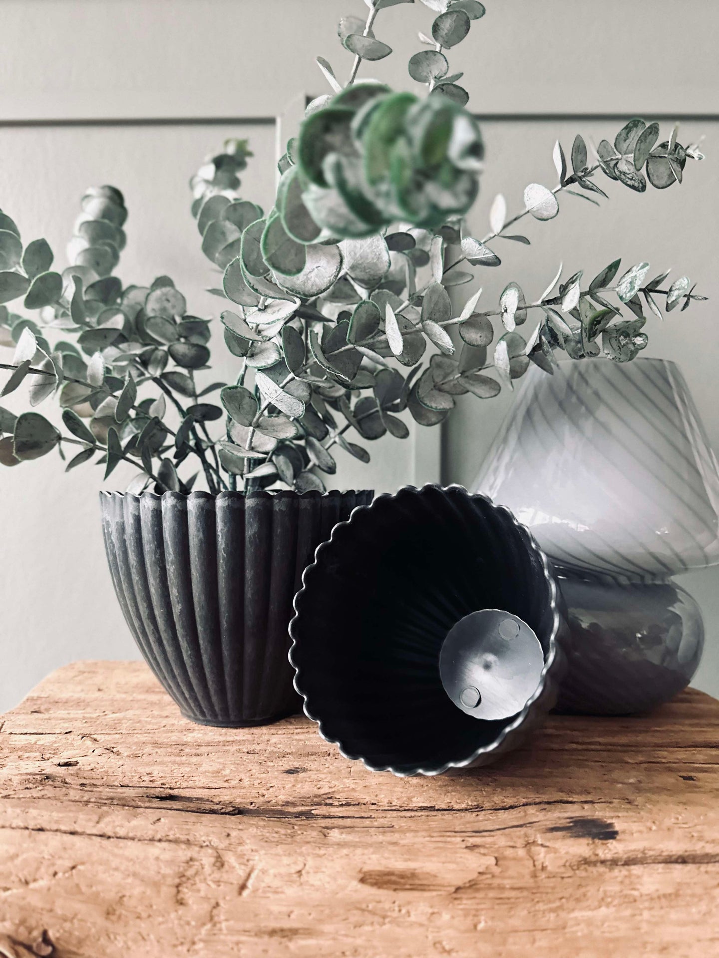 Topf im Beton-Look - Klein Grau