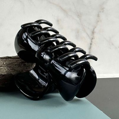 Haarspange Schleife Black Shiny