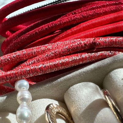 Haargummis Red Glitter - 4 Mix