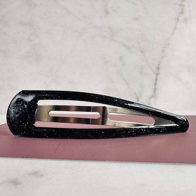 Haarspange Black Glitter - 1 Stk