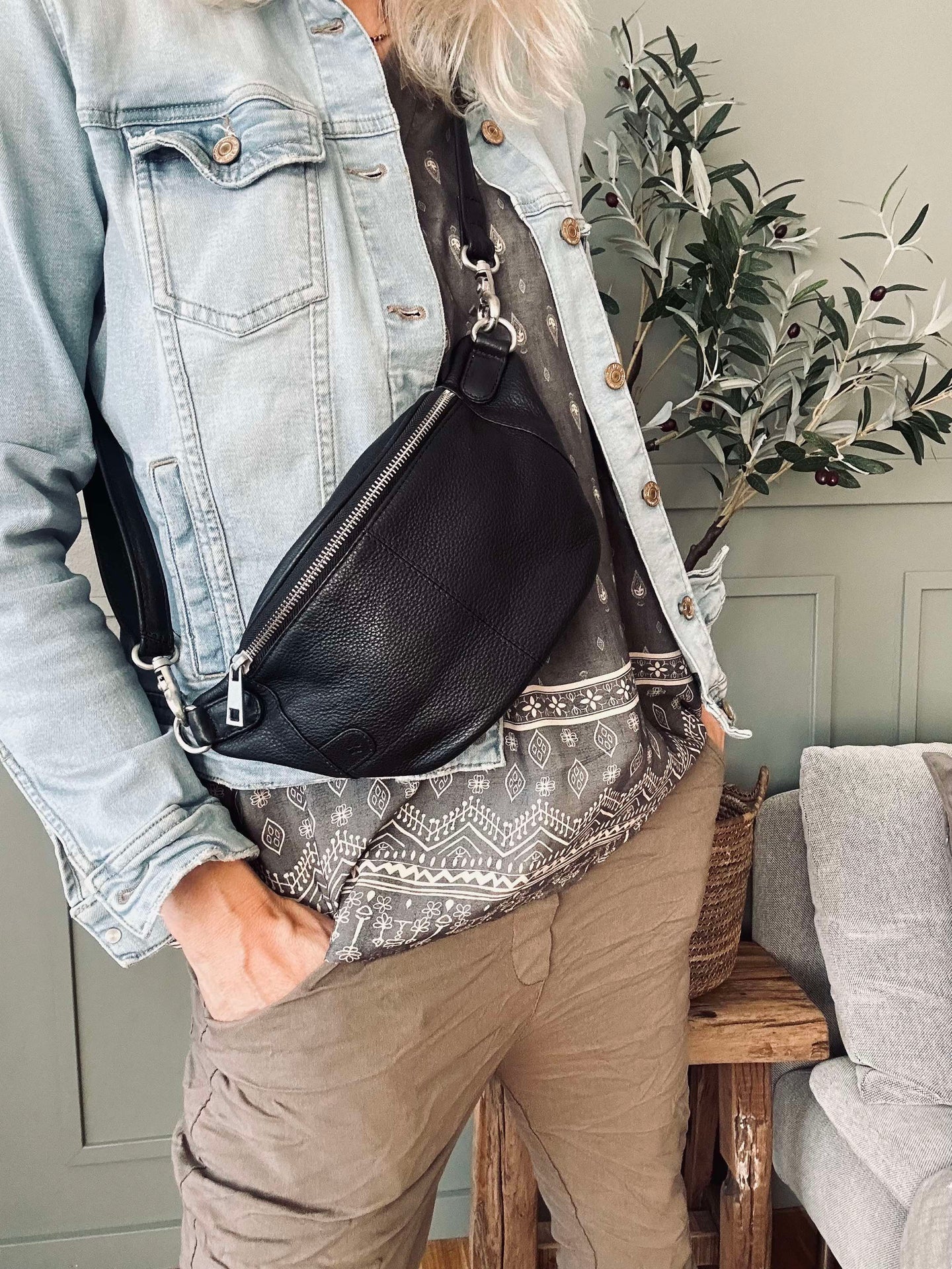 Bumbag Molly - Black / silver