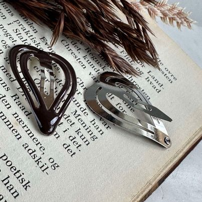 Haarklammern Brown Heart - 2 Stk.