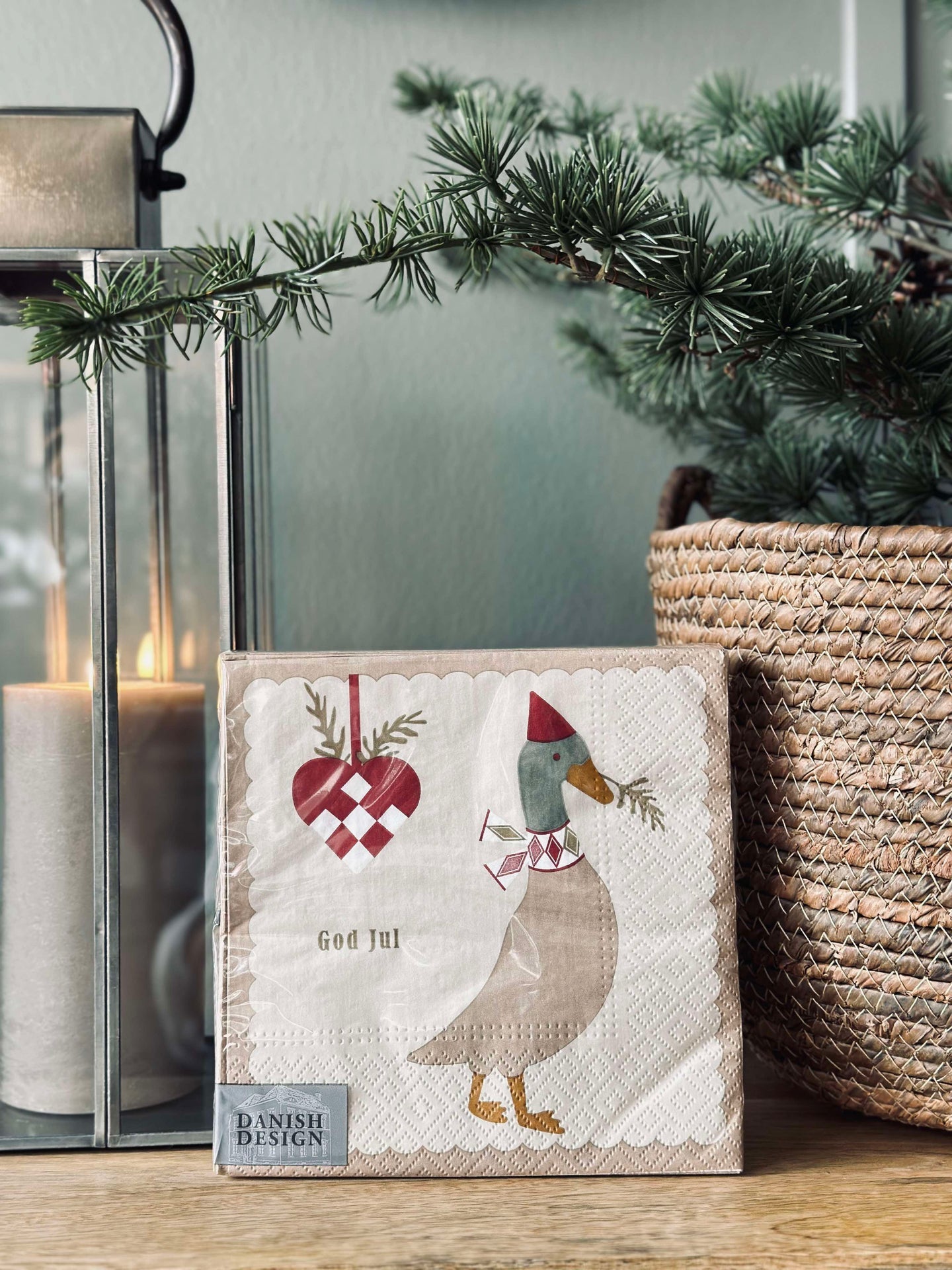 Servietten mit Weihnachtsgans - 20 Stück
