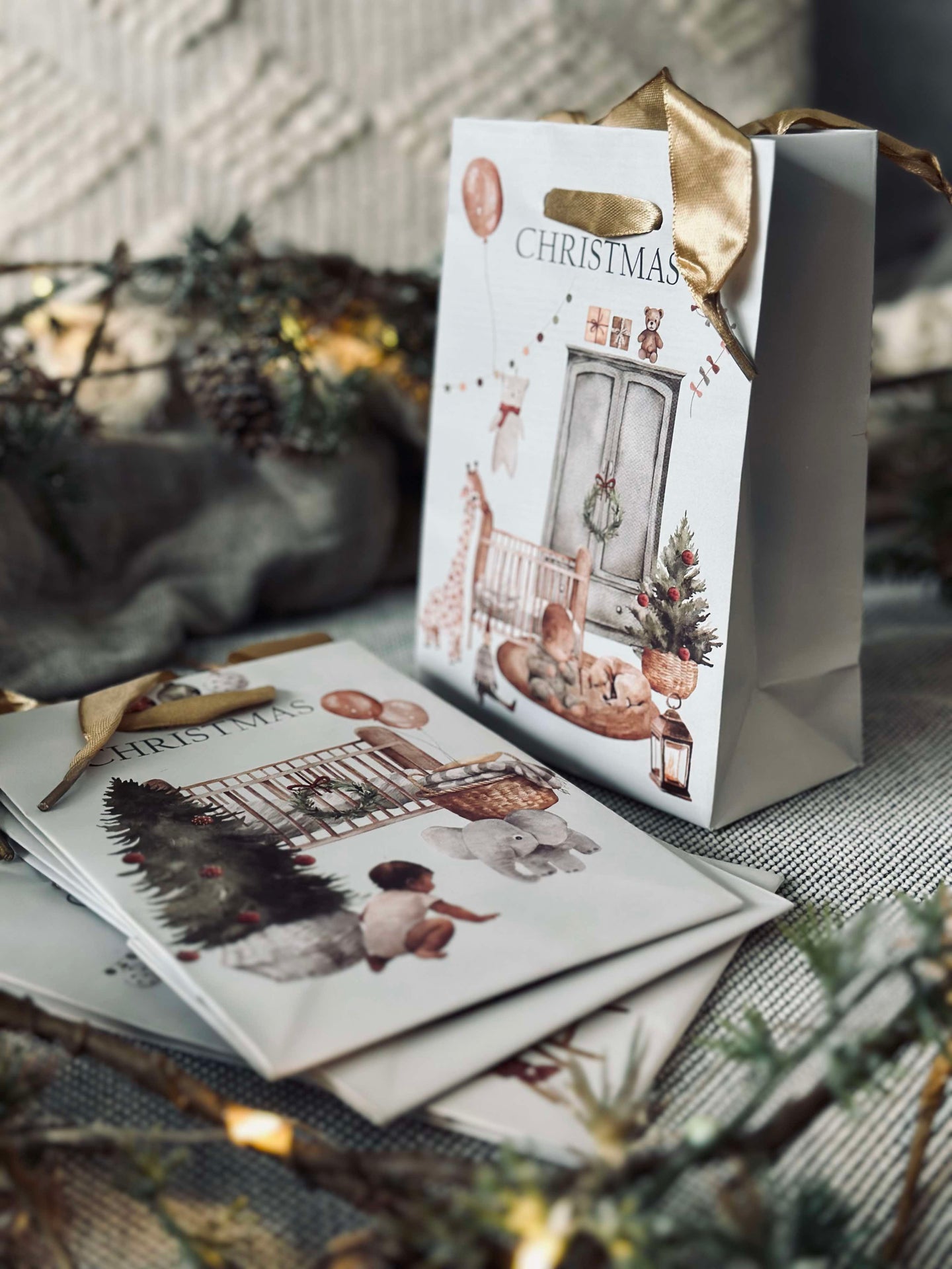 Geschenktüte Weihnachtsmotiv - 1 Stk.