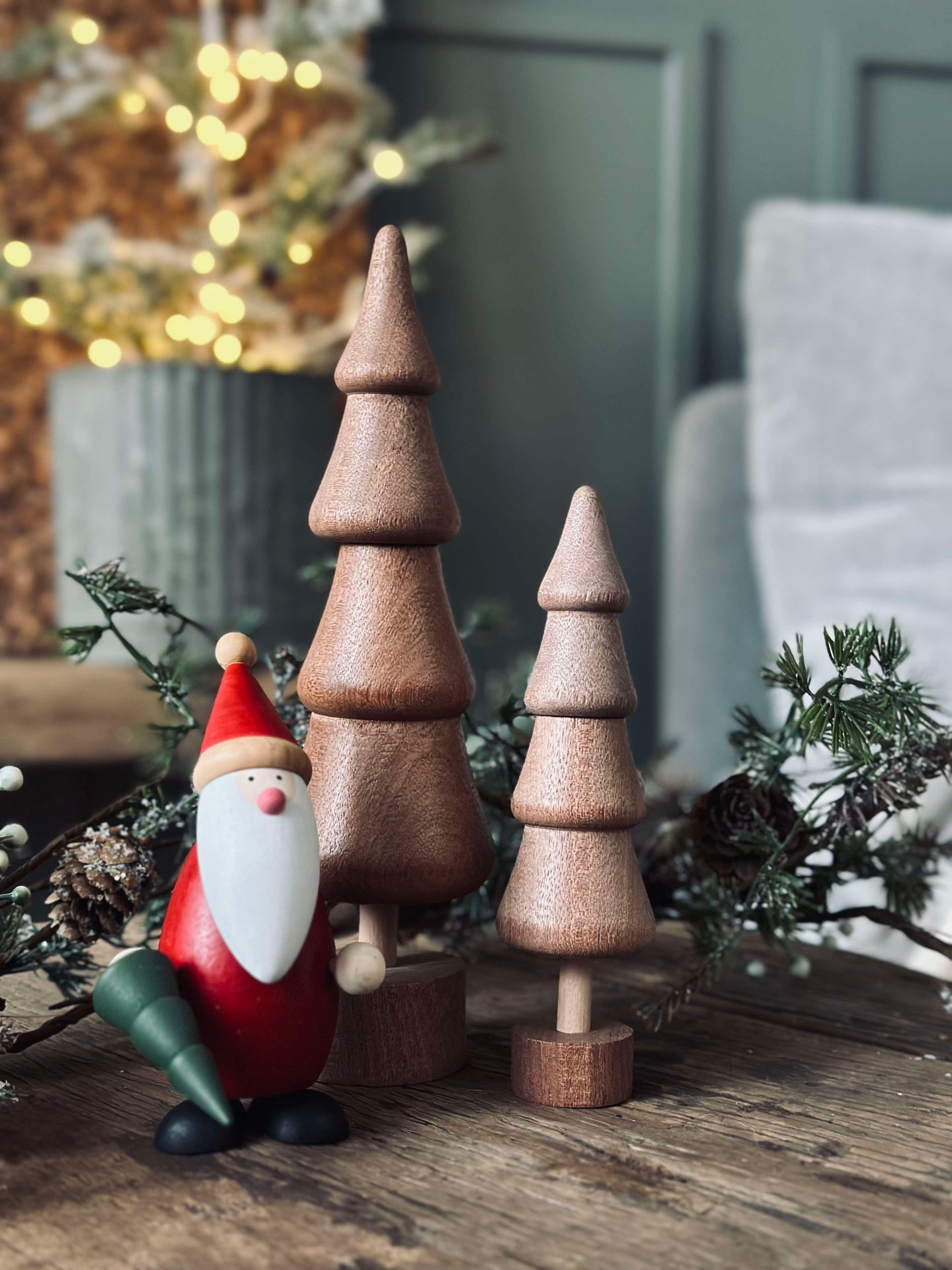 Weihnachtsbaum Wood - Braun klein