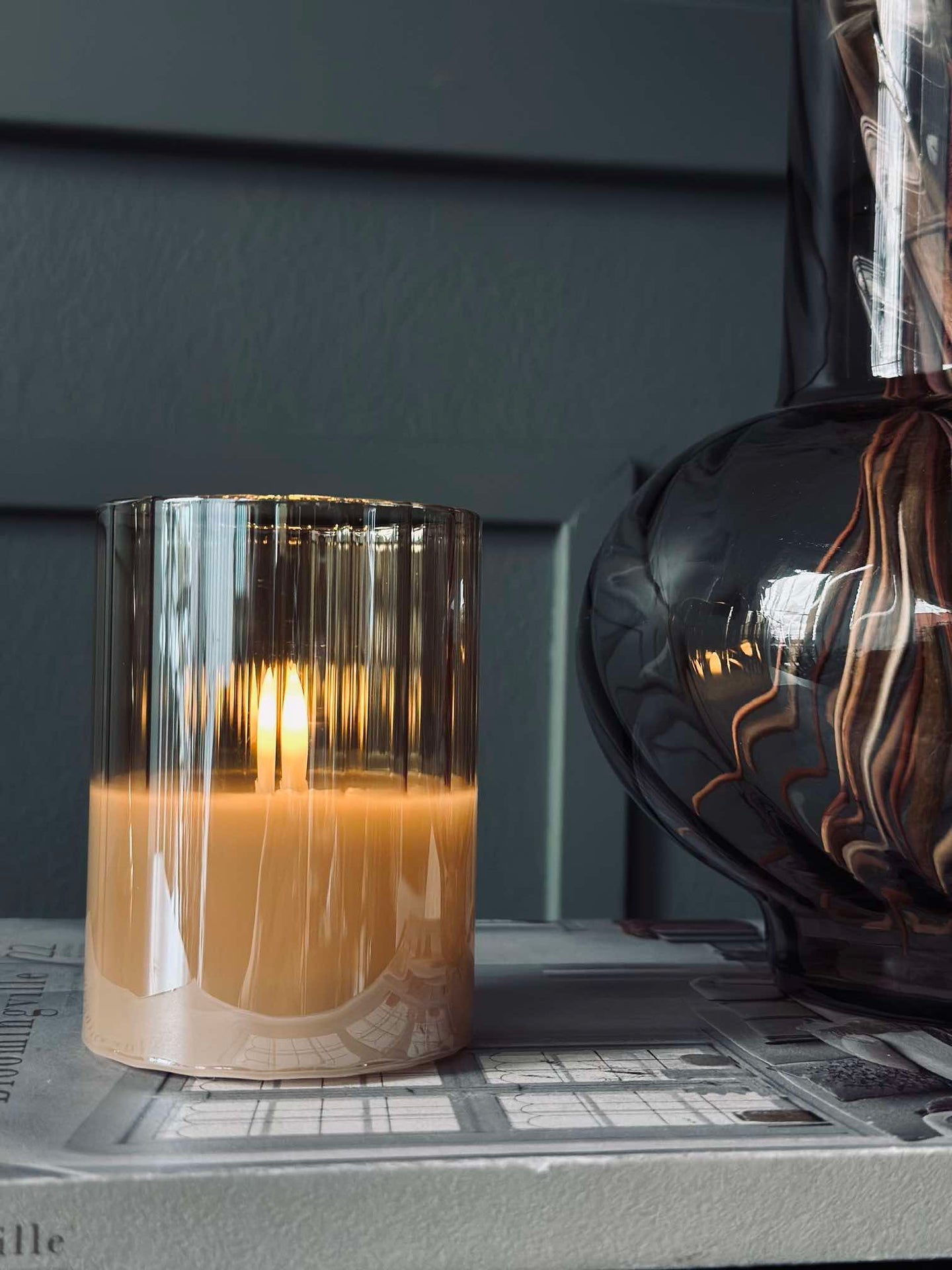 LED-Licht im Kerzenhalter - Amber