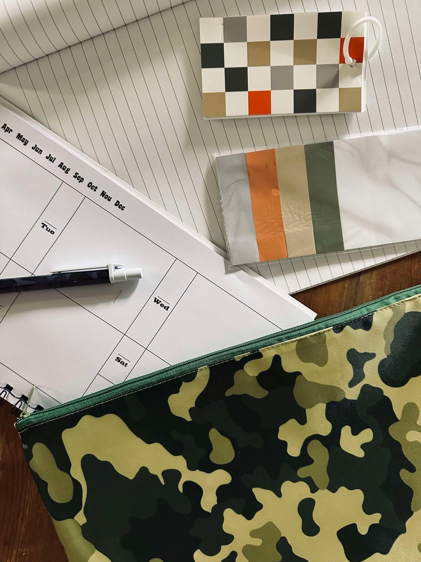 Set mit Notizbüchern und Tasche - Army