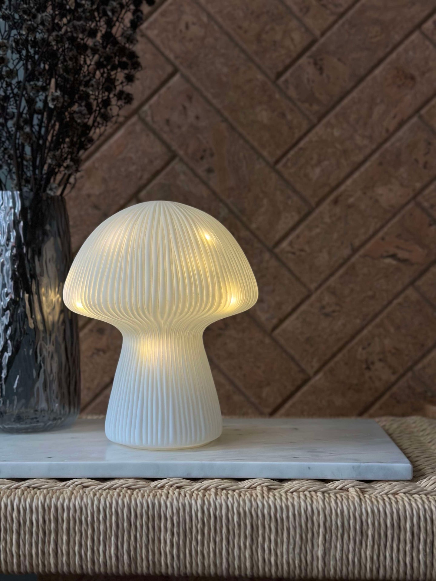 Mushroom Astrid - Weiß 20 cm