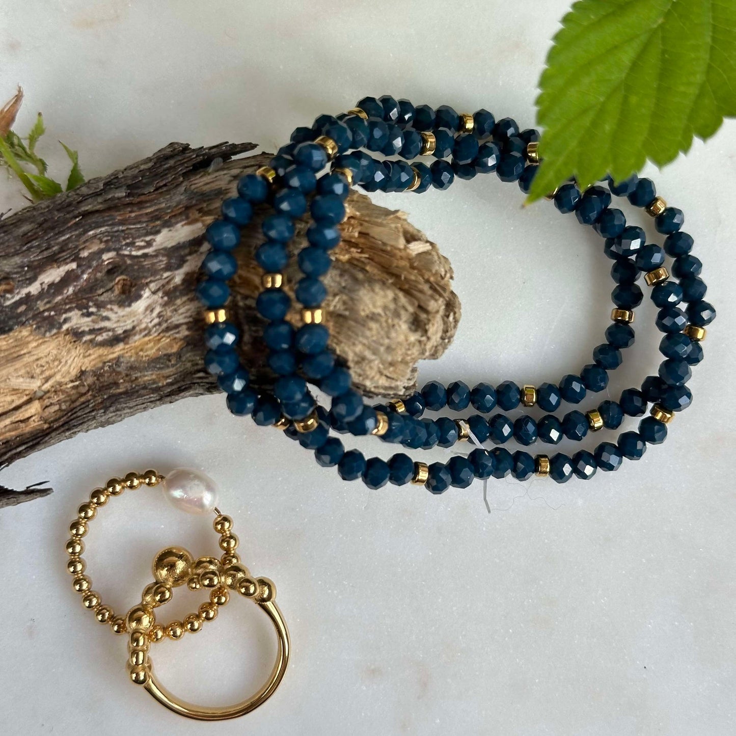 Armband Merle Meerblau - Set mit 3 Stück