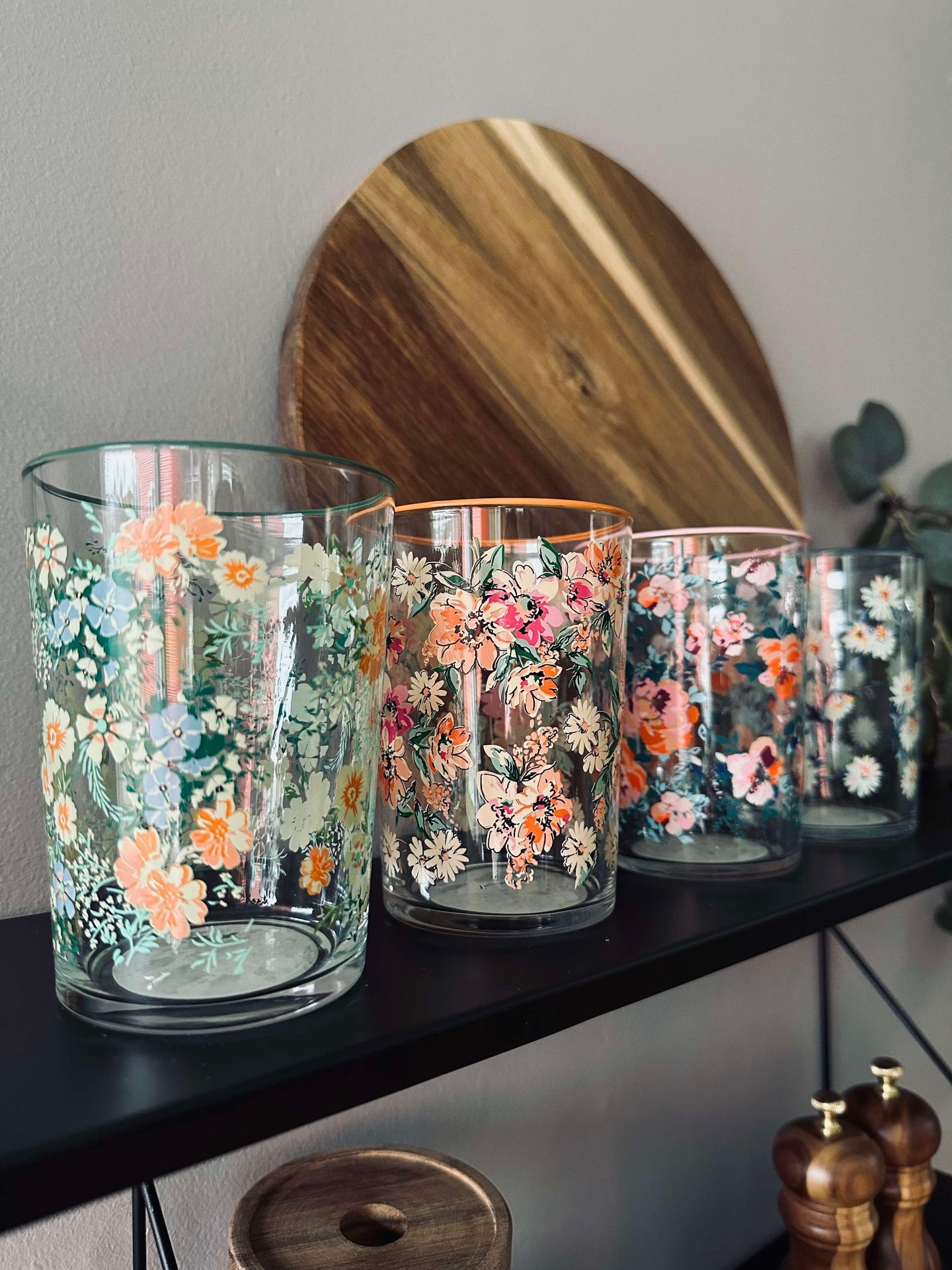Trinkgläser Flora - Packung mit 4 Stück