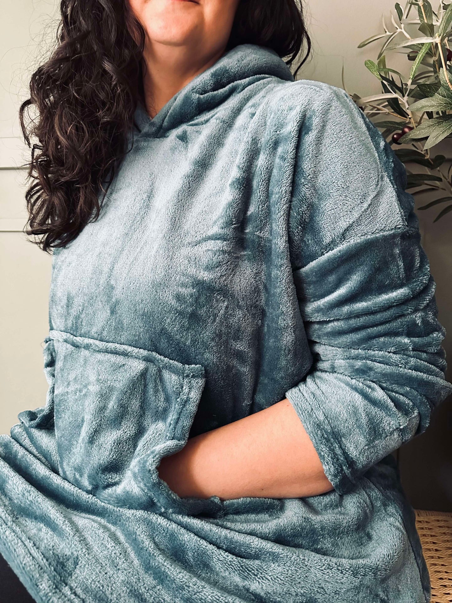 Hoodie Fleece Blau - S-XL