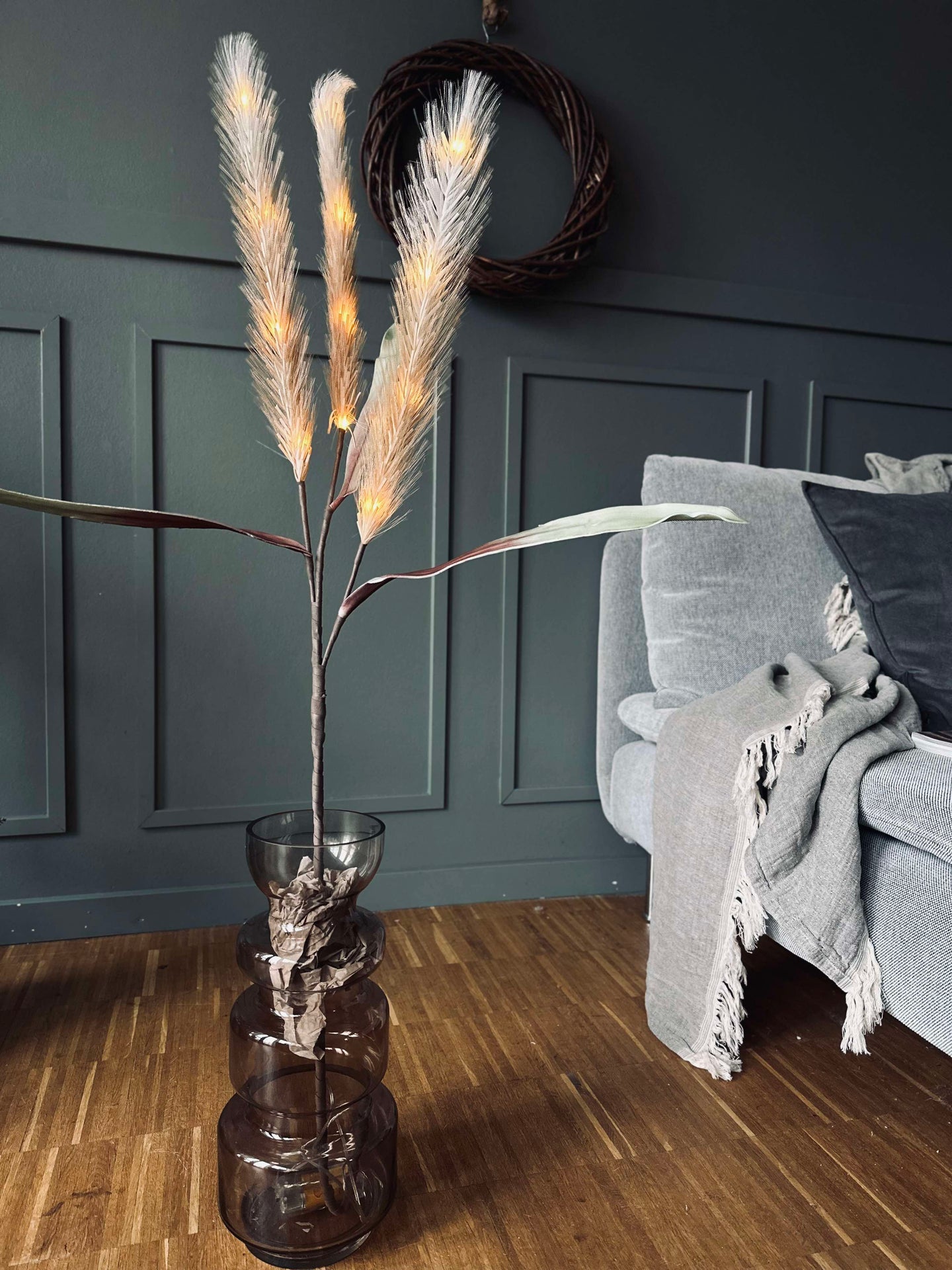 Pampas mit LED-Licht - 120 cm