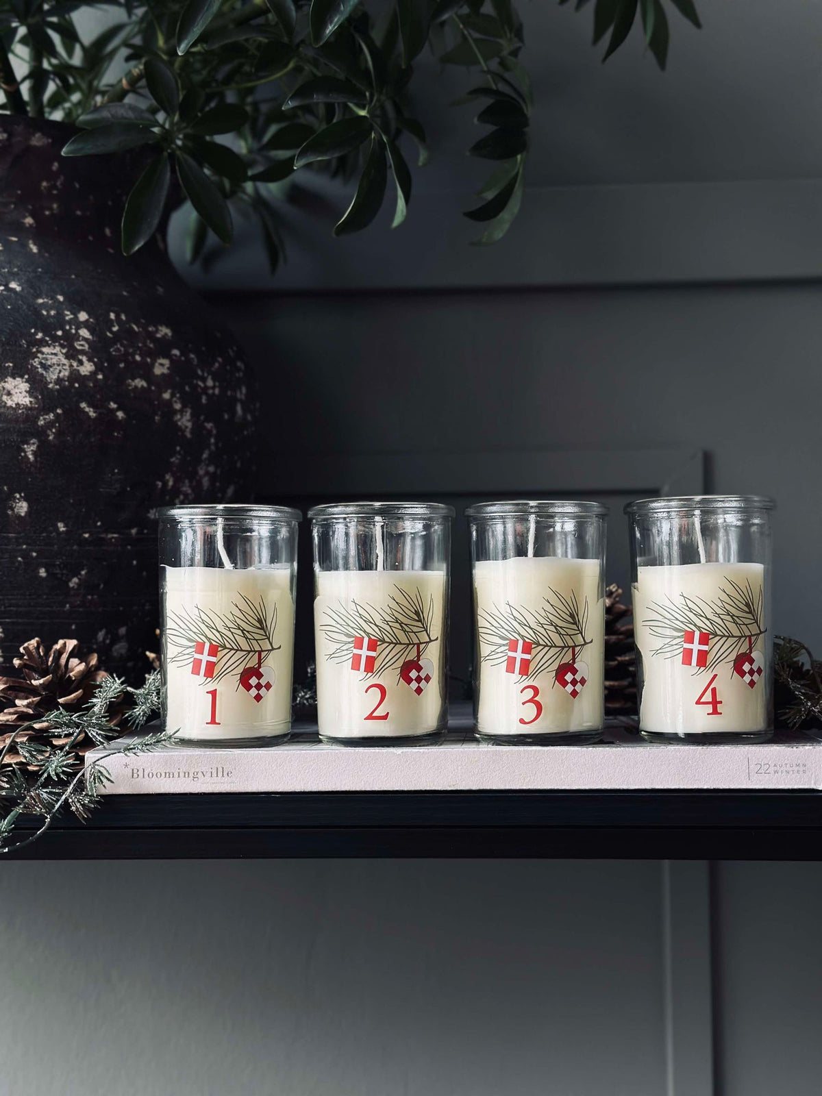 Adventslichter im Glas - Set mit 4 Stk.