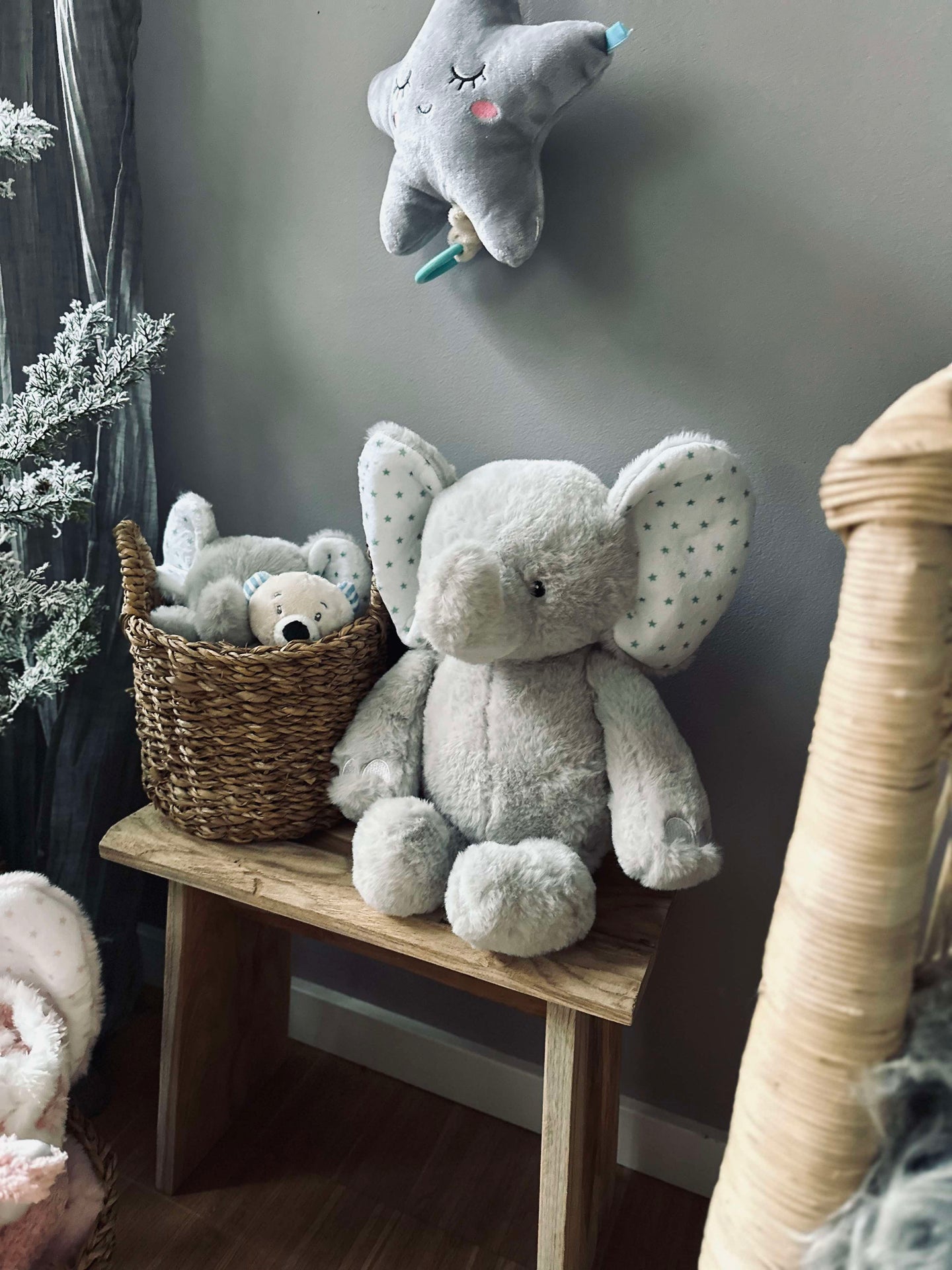 Plüsch-Elefant 38cm - Grau