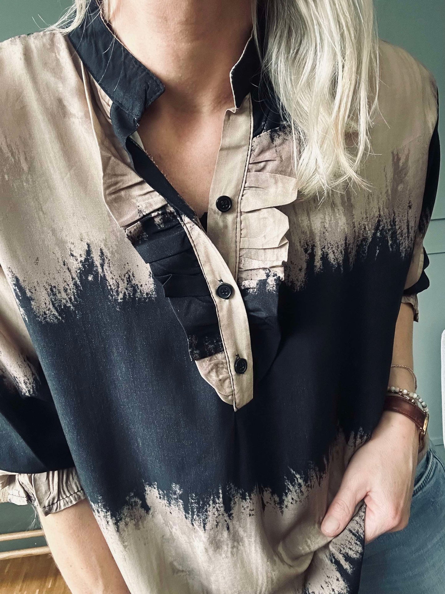 Hemd Aya Dark Camel