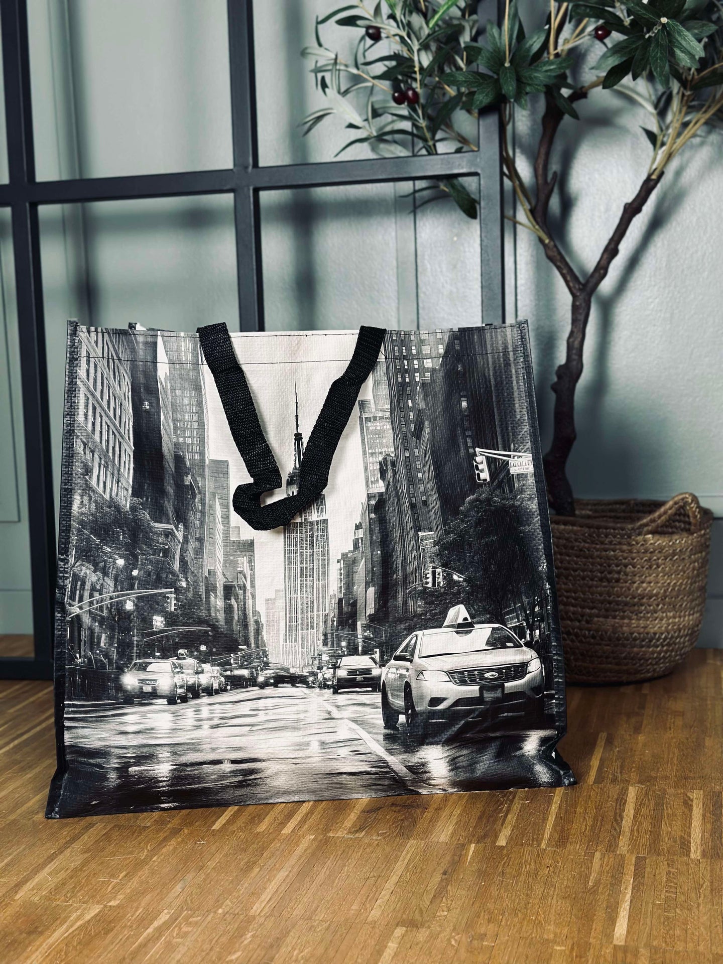 Shopper m. motiv - grau mix