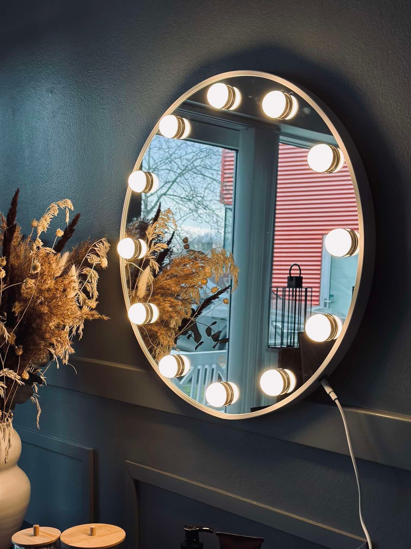 Hollywood Make-up-Spiegel mit Licht - Ø 50 cm