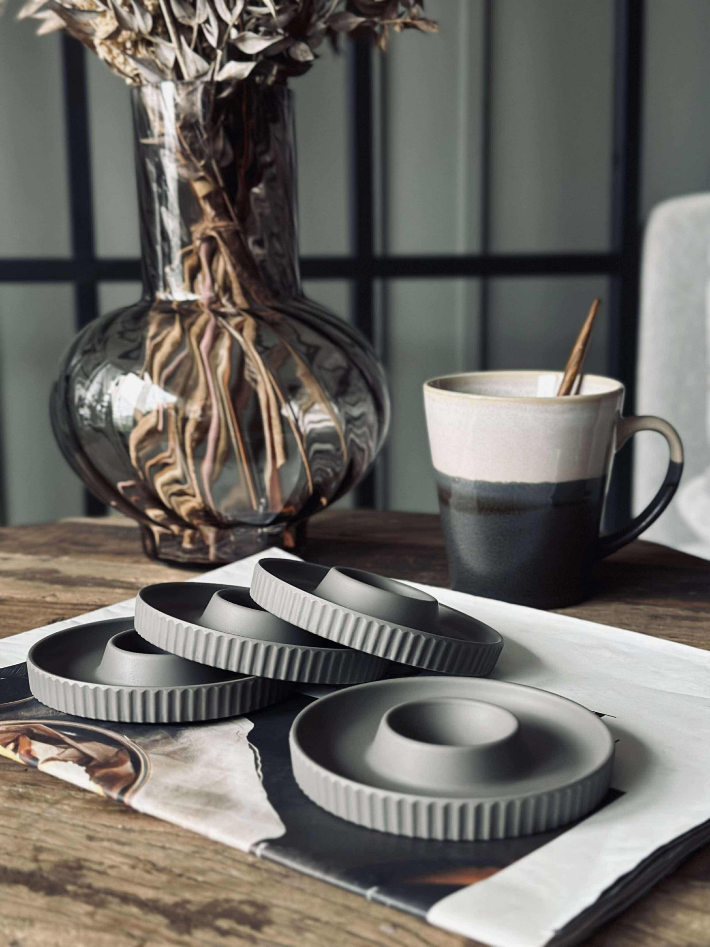 Eierbecher Melamin Taupe - Set mit 4 Stk.