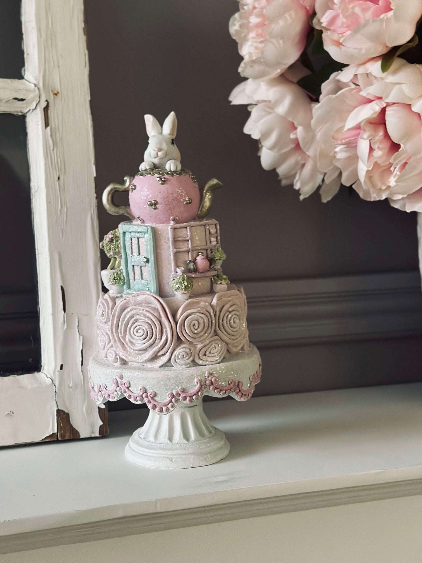 Kuchen mit Hase - Tischdeko