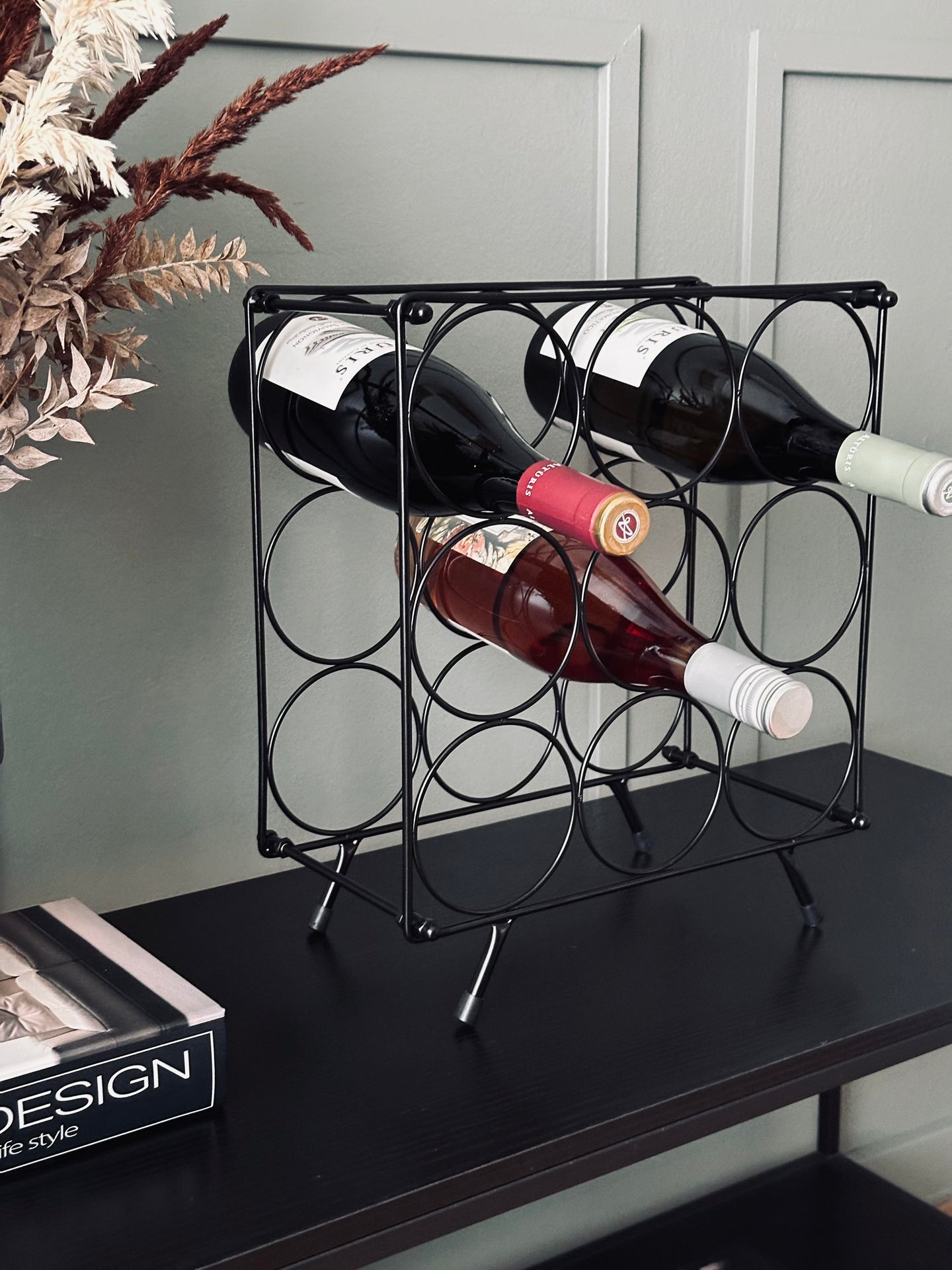 Weinregal aus Metall - 9 Flaschen