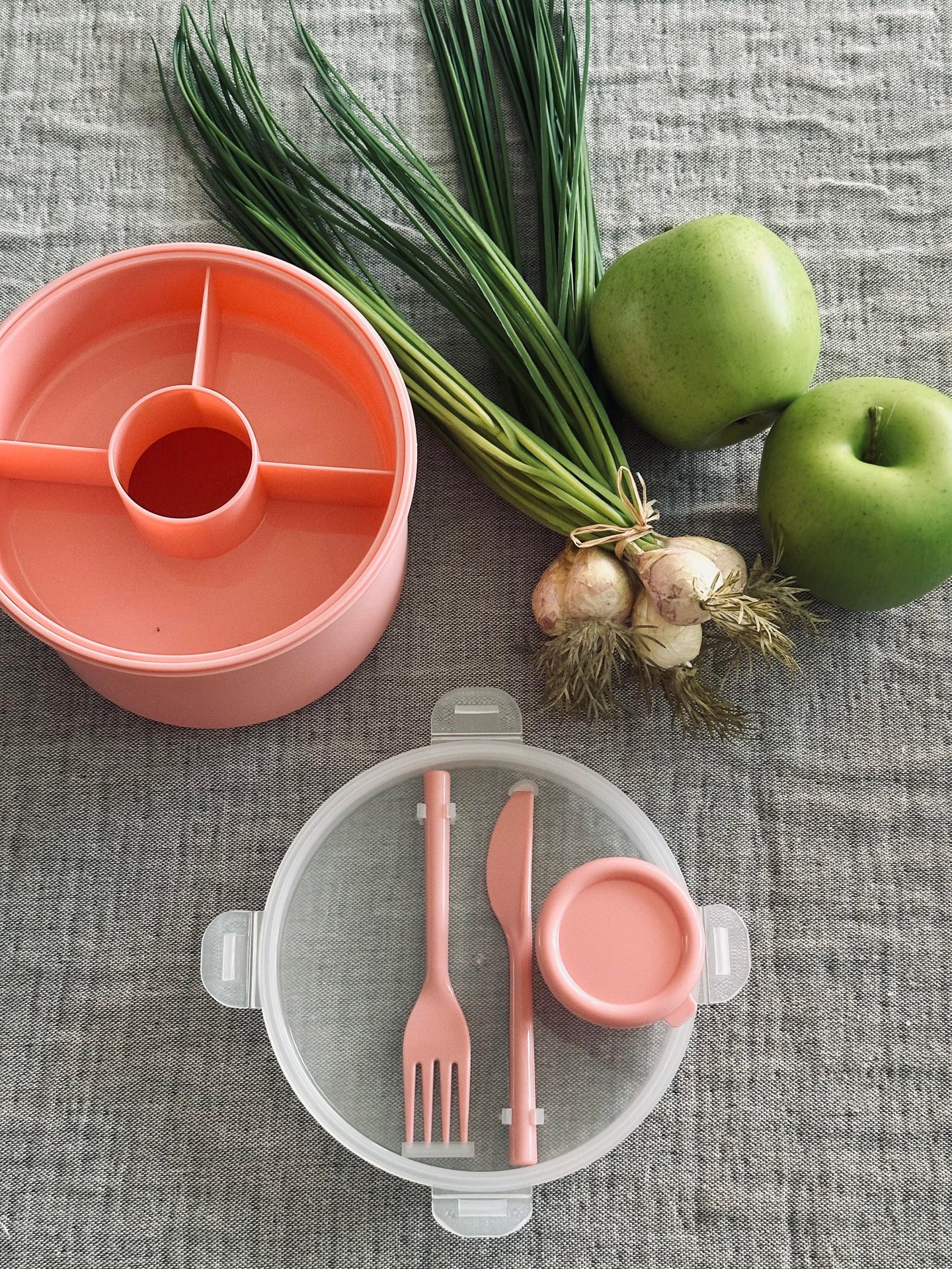Lunchbox mit Dressingbecher - Rosa