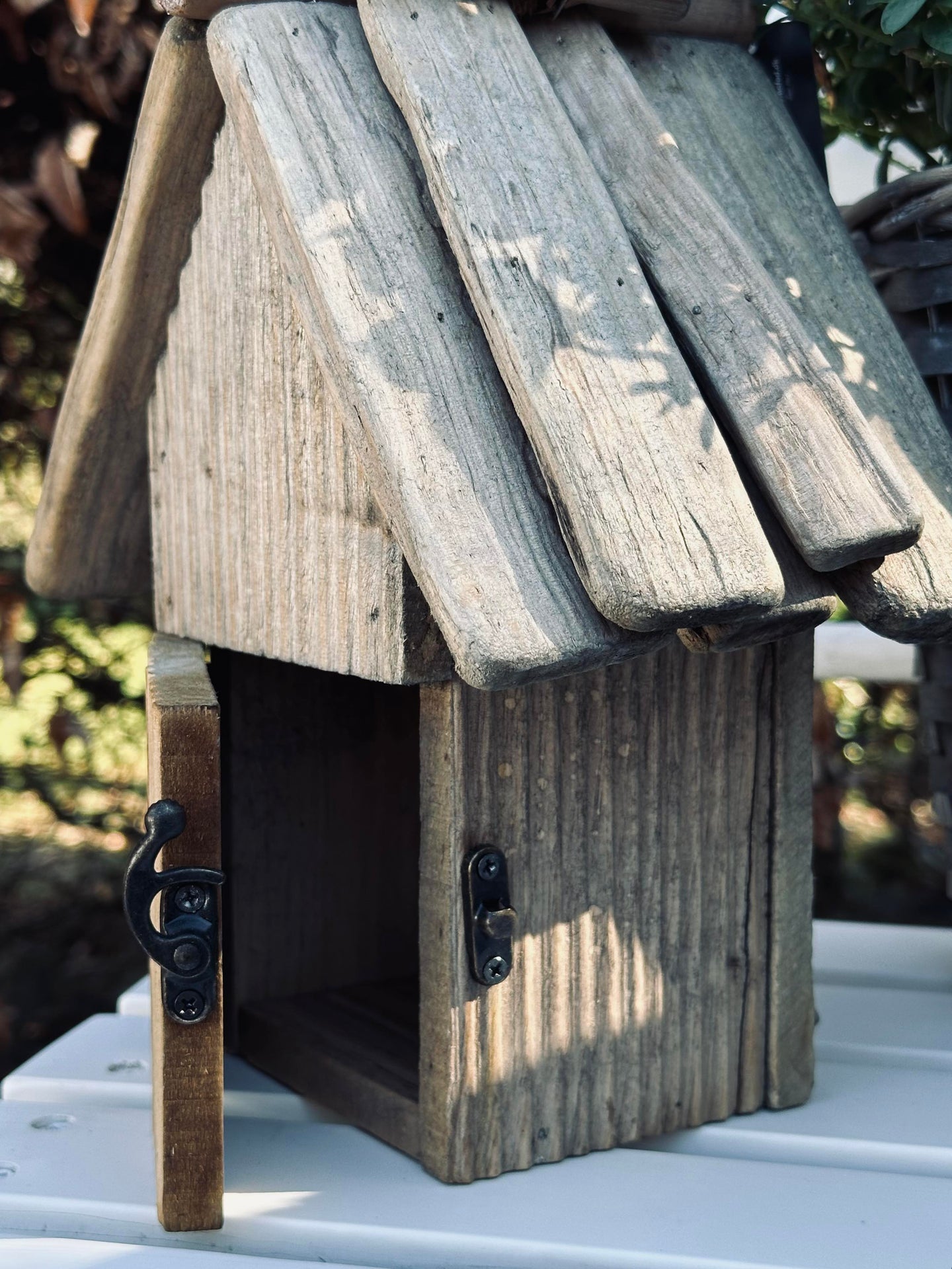 Vogelhaus aus gewaschenem Holz - Groß