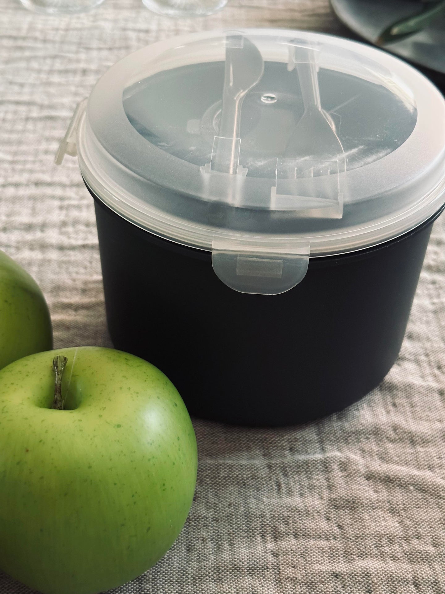 Lunchbox mit Dressingbecher - Schwarz