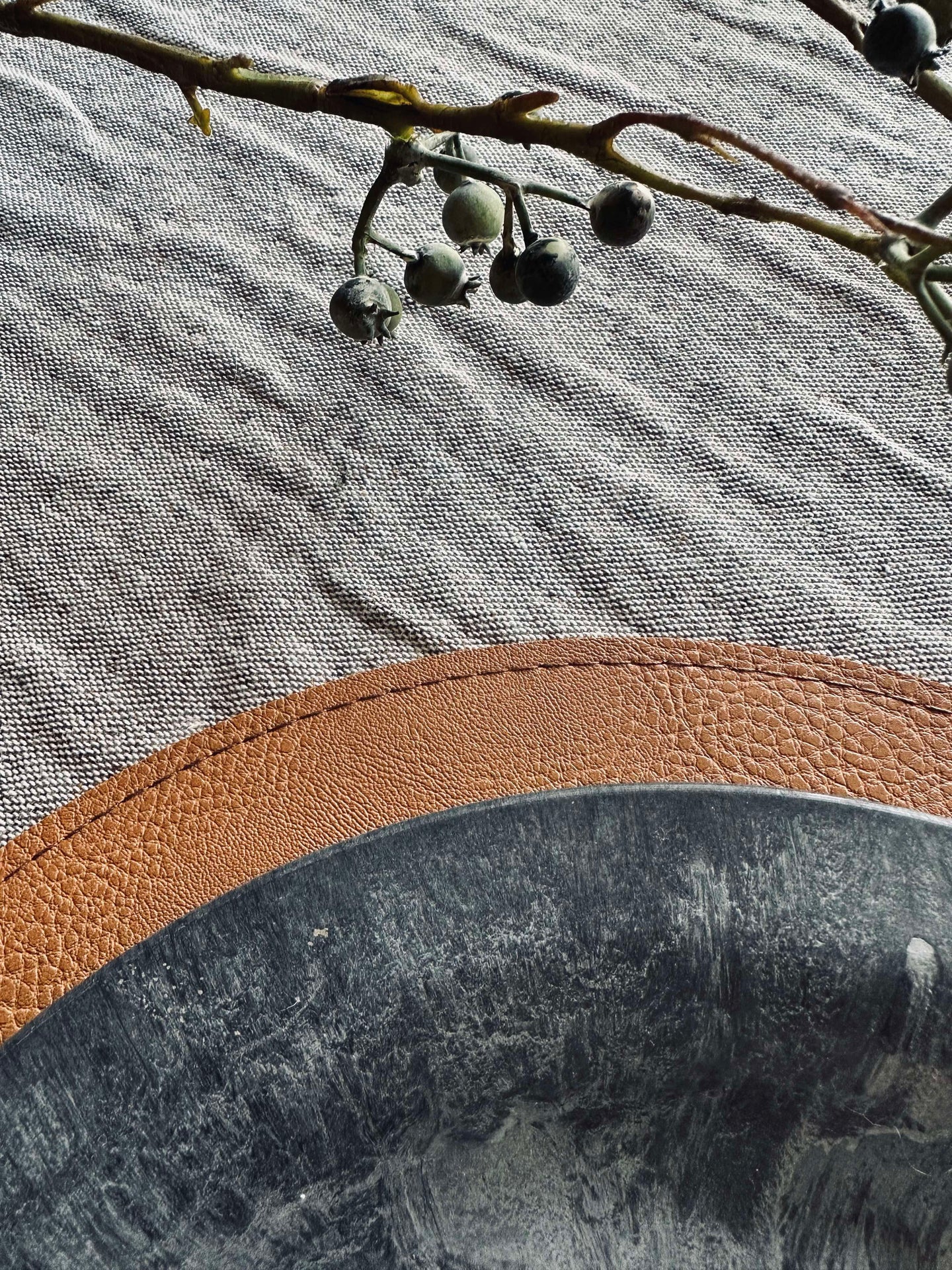 Wendbares Platzset - Cognac / Natur