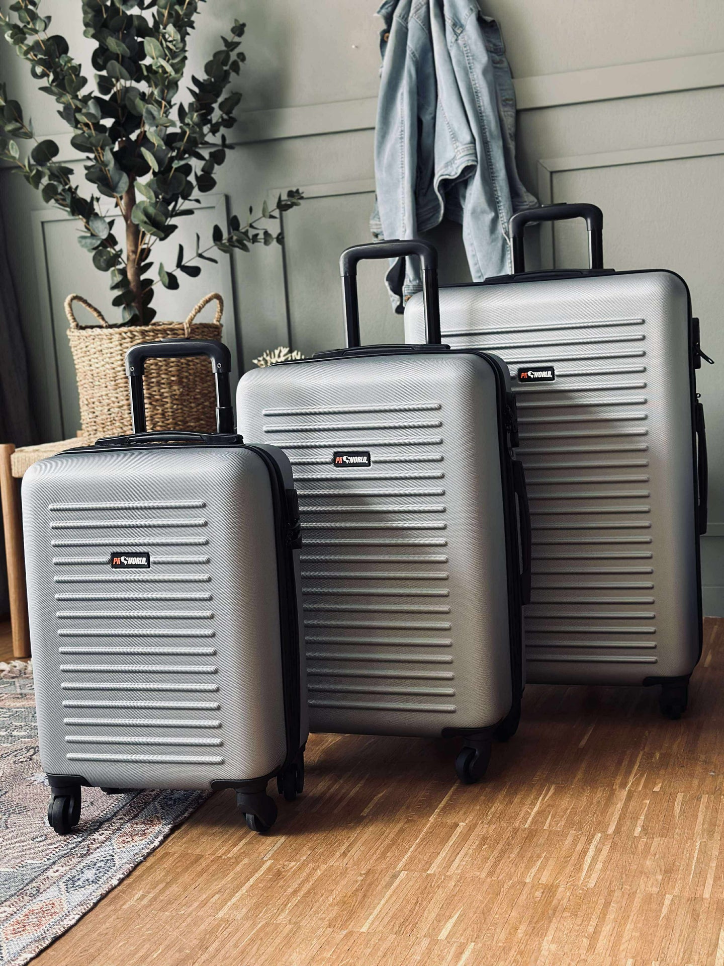 Koffer-Set LUX Silver - 3-teiliges Set