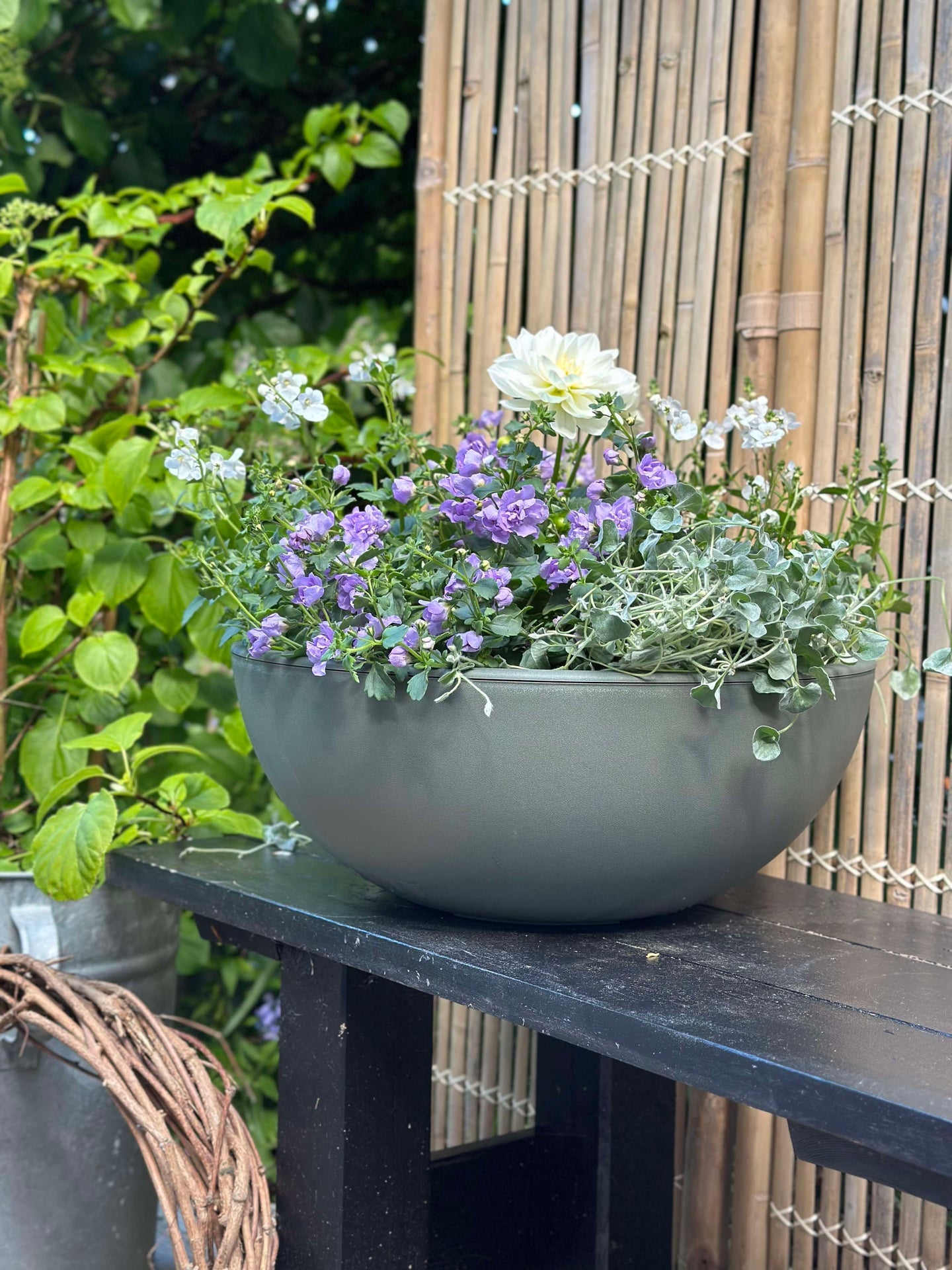 Spiegelbecken / Schale Ø 40 cm - Recycling Grün