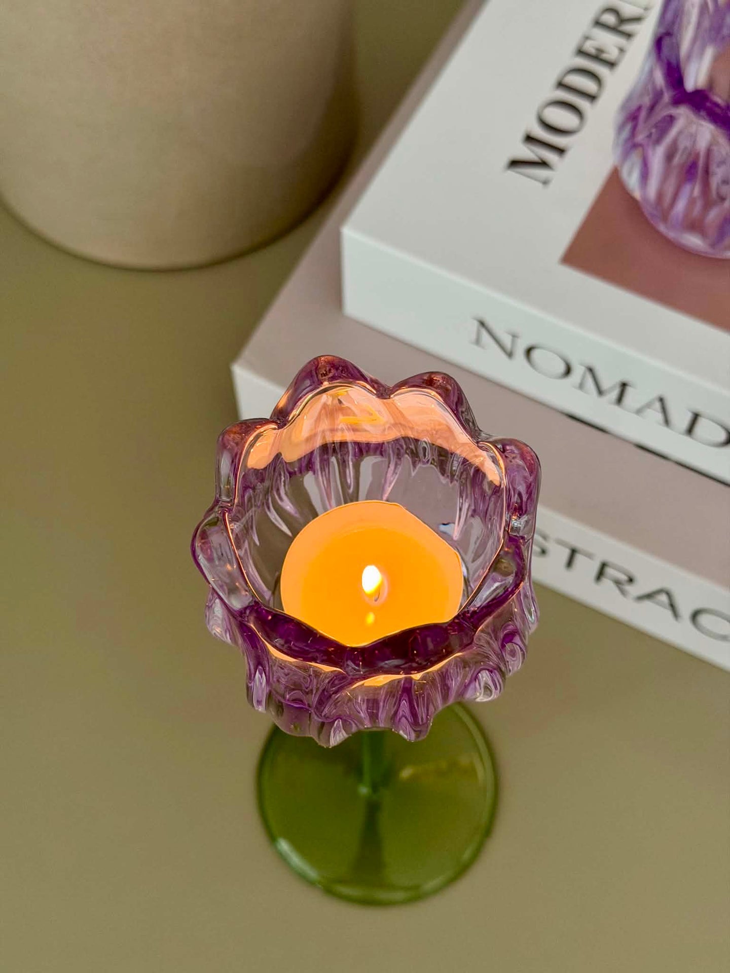 Kerzenhalter Tulpe - Lila