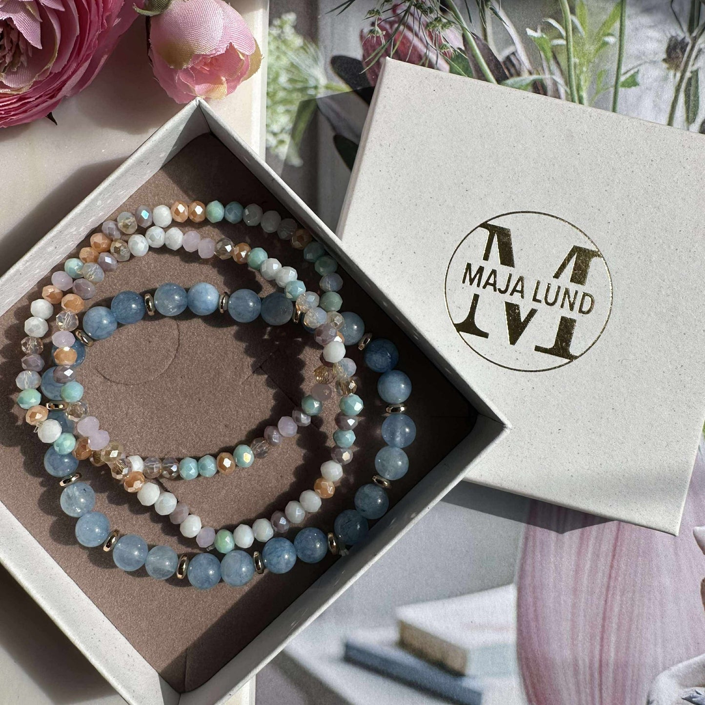 Armband Luna Soft blue – Set mit 3 Stück
