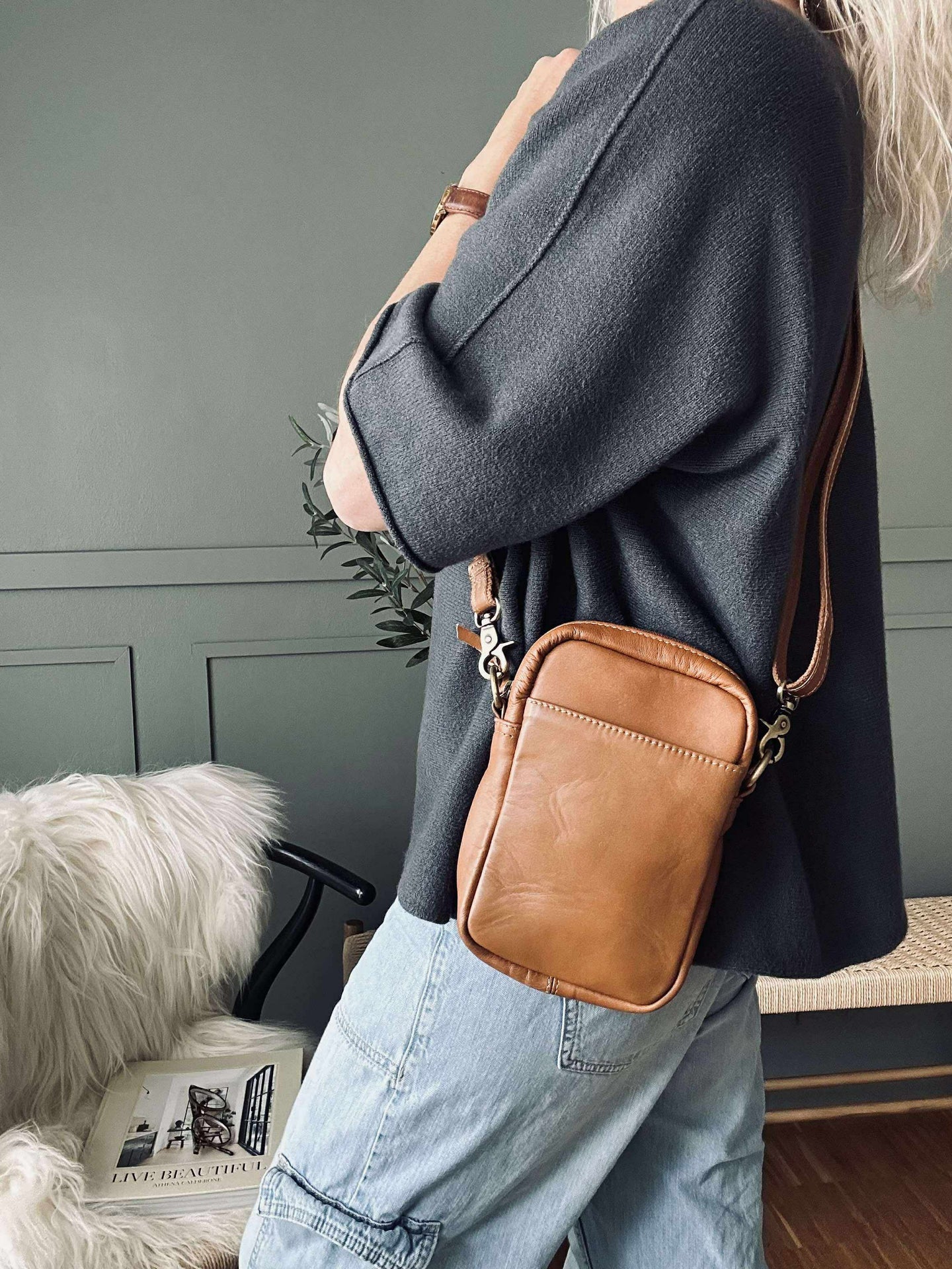 Handytasche Emma - Cognac