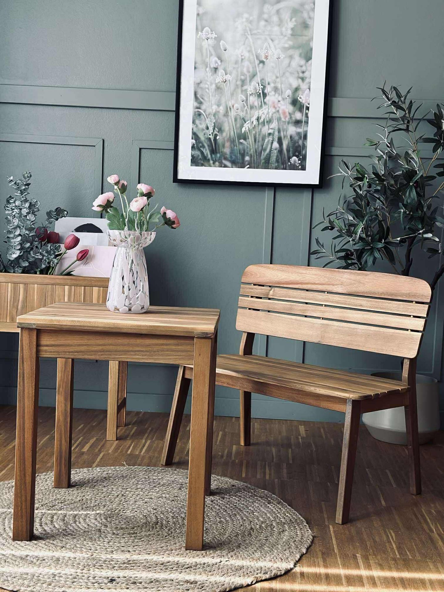 Hocker Tokyo - Akazie für innen / außen
