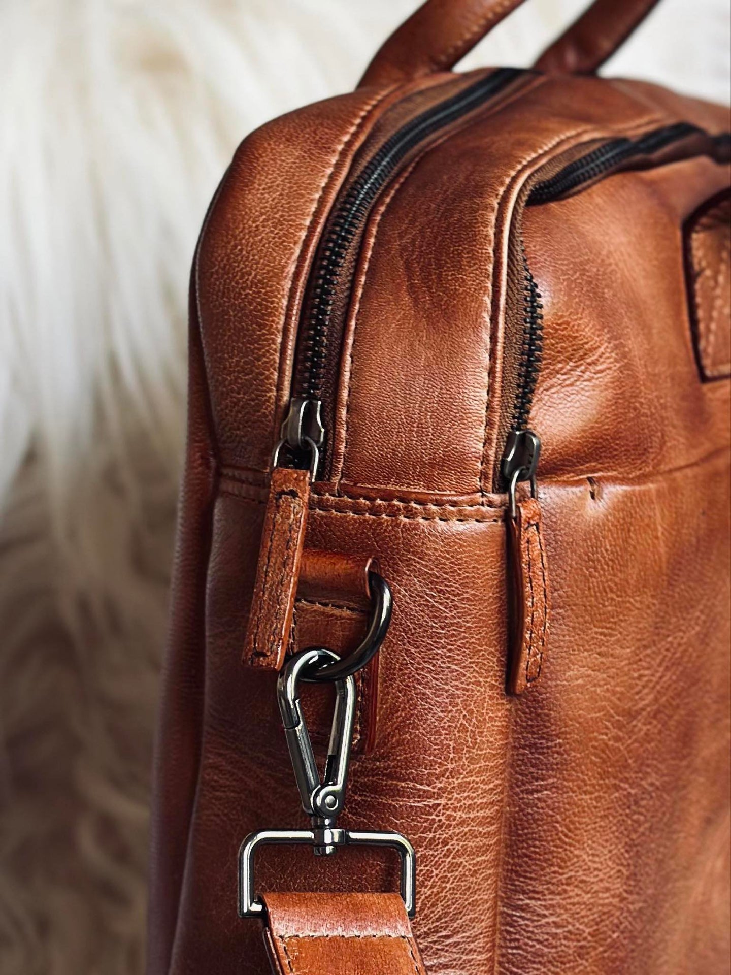 Laptoptasche Cognac