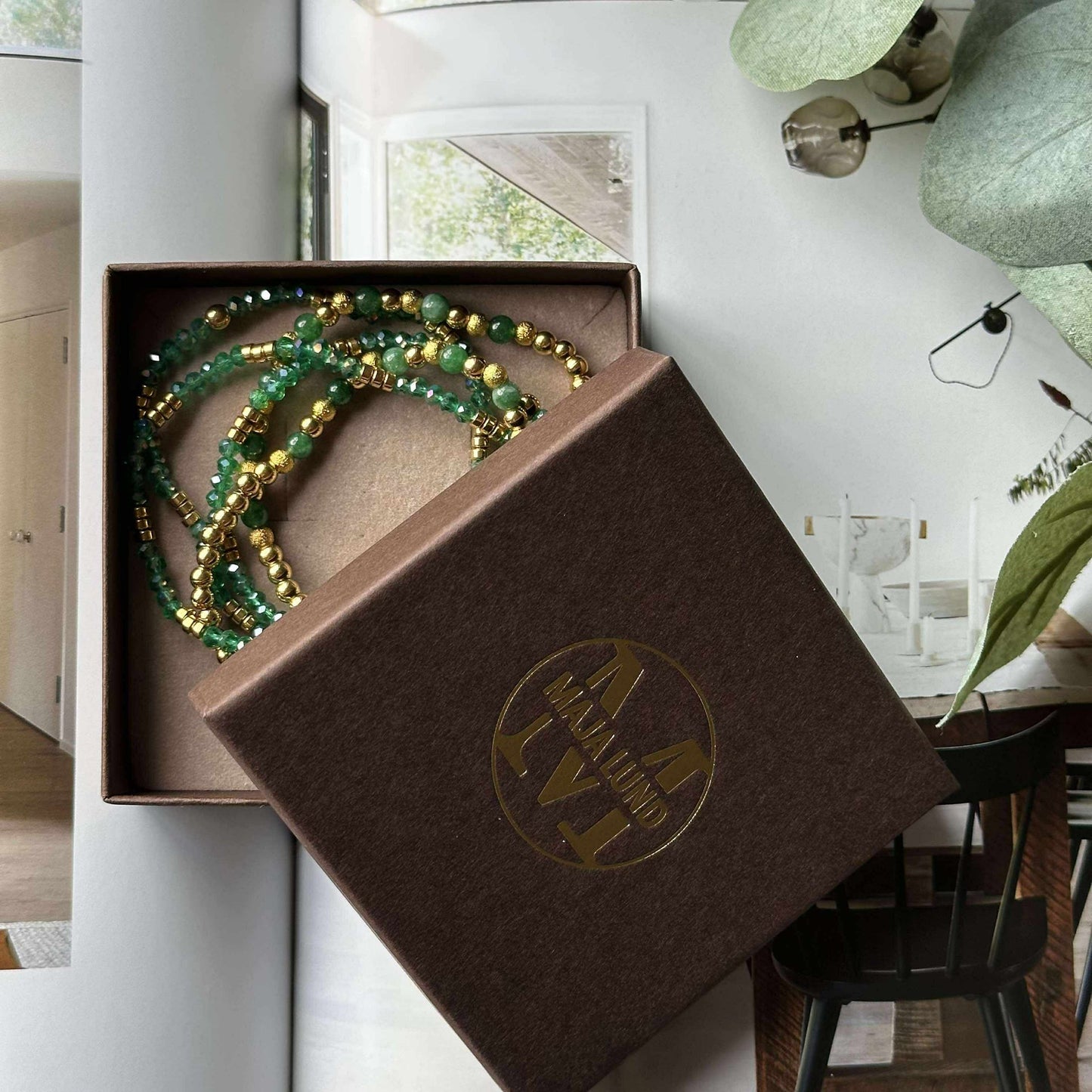 Armband Ofelia Emerald - Set mit 5 Armbändern