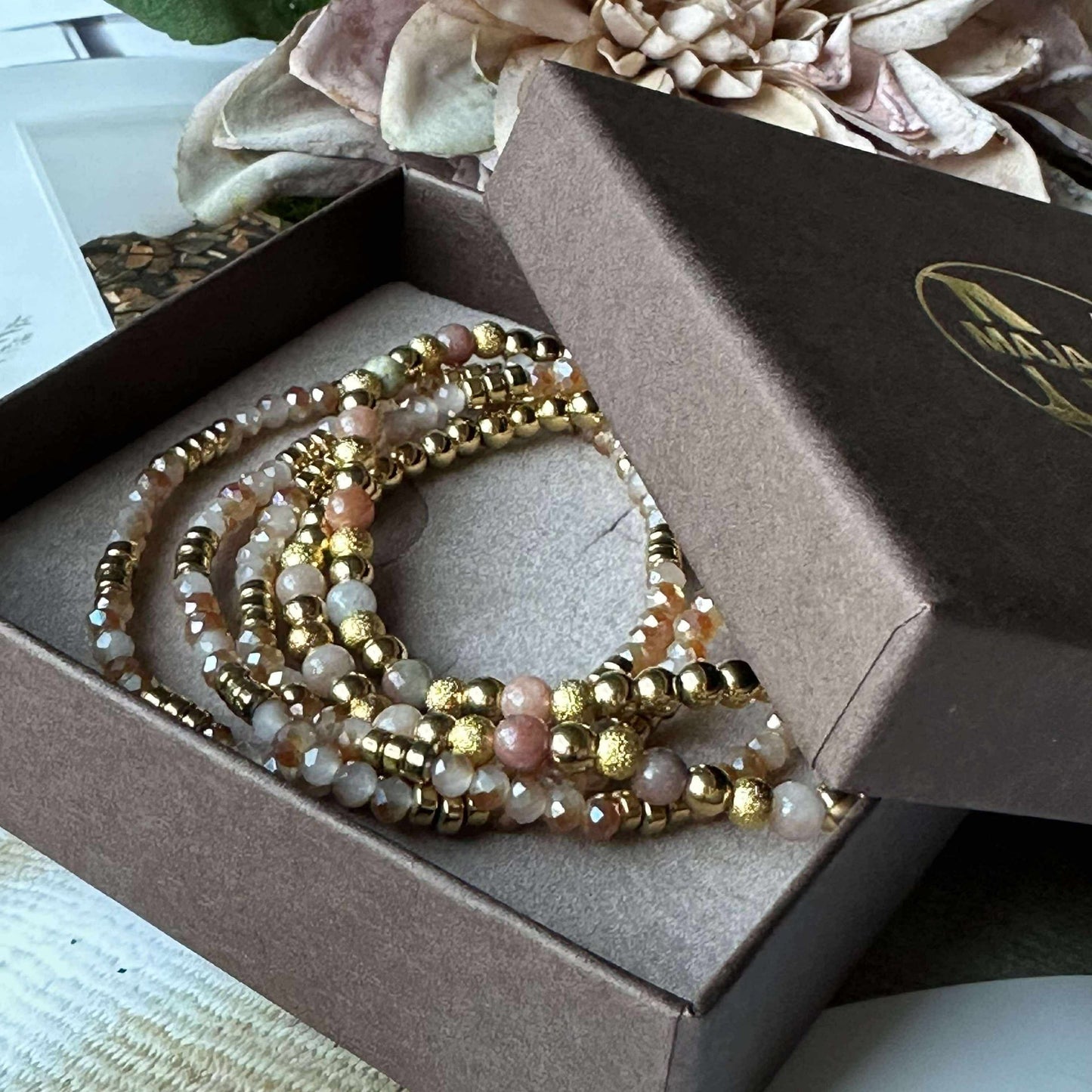 Armband Ofelia Natur - Set mit 5 Armbändern