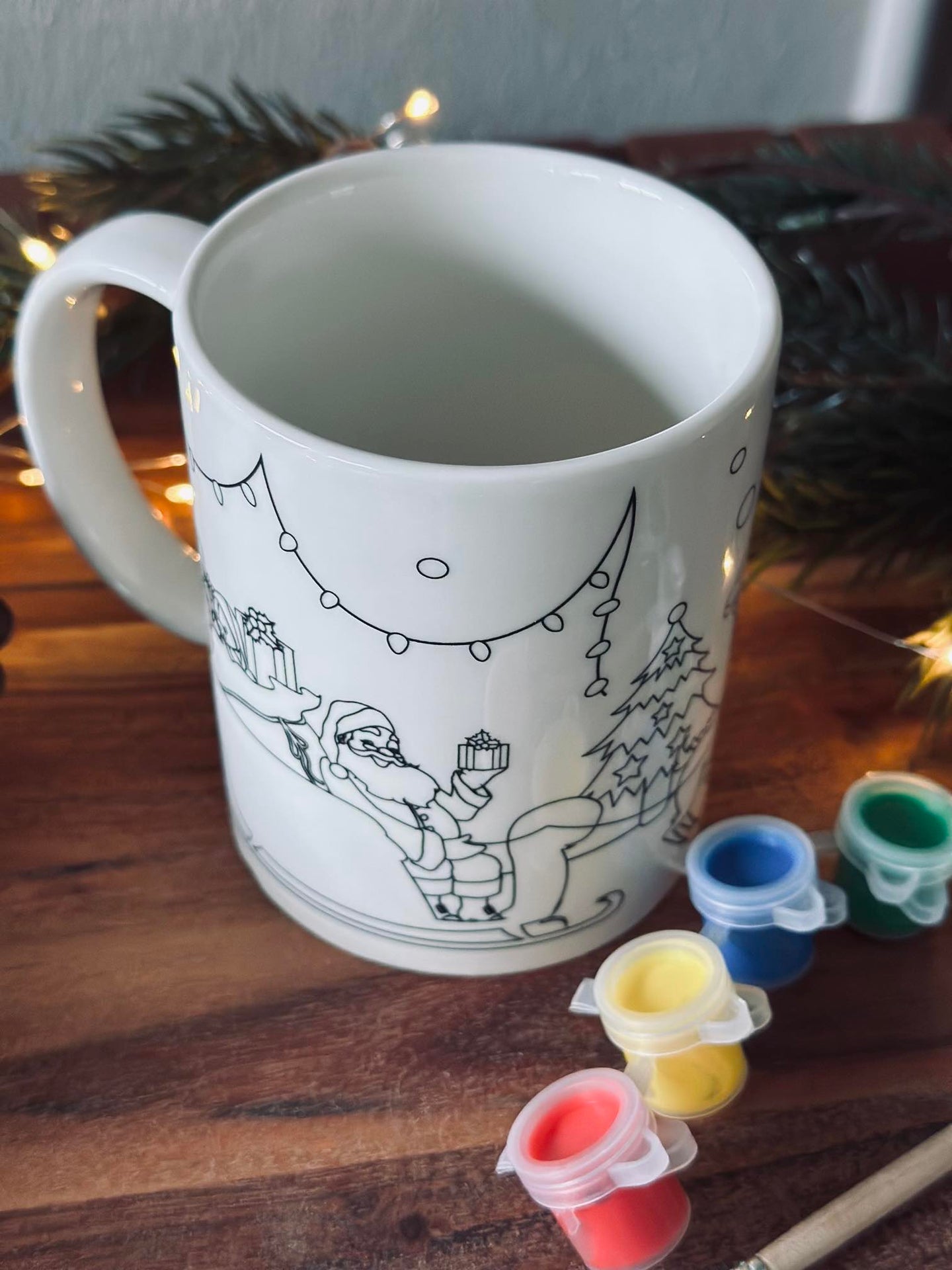 Weihnachtstasse zum Bemalen