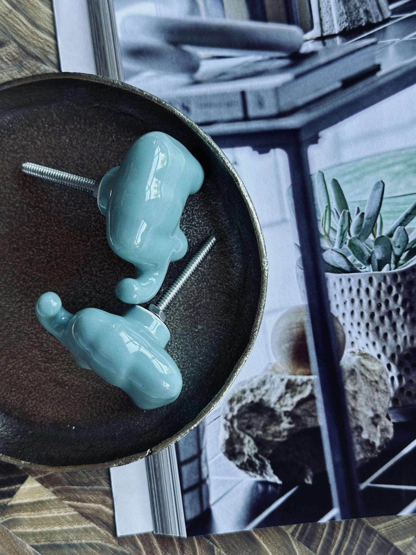 Griff Elefant blau - 2 Stück