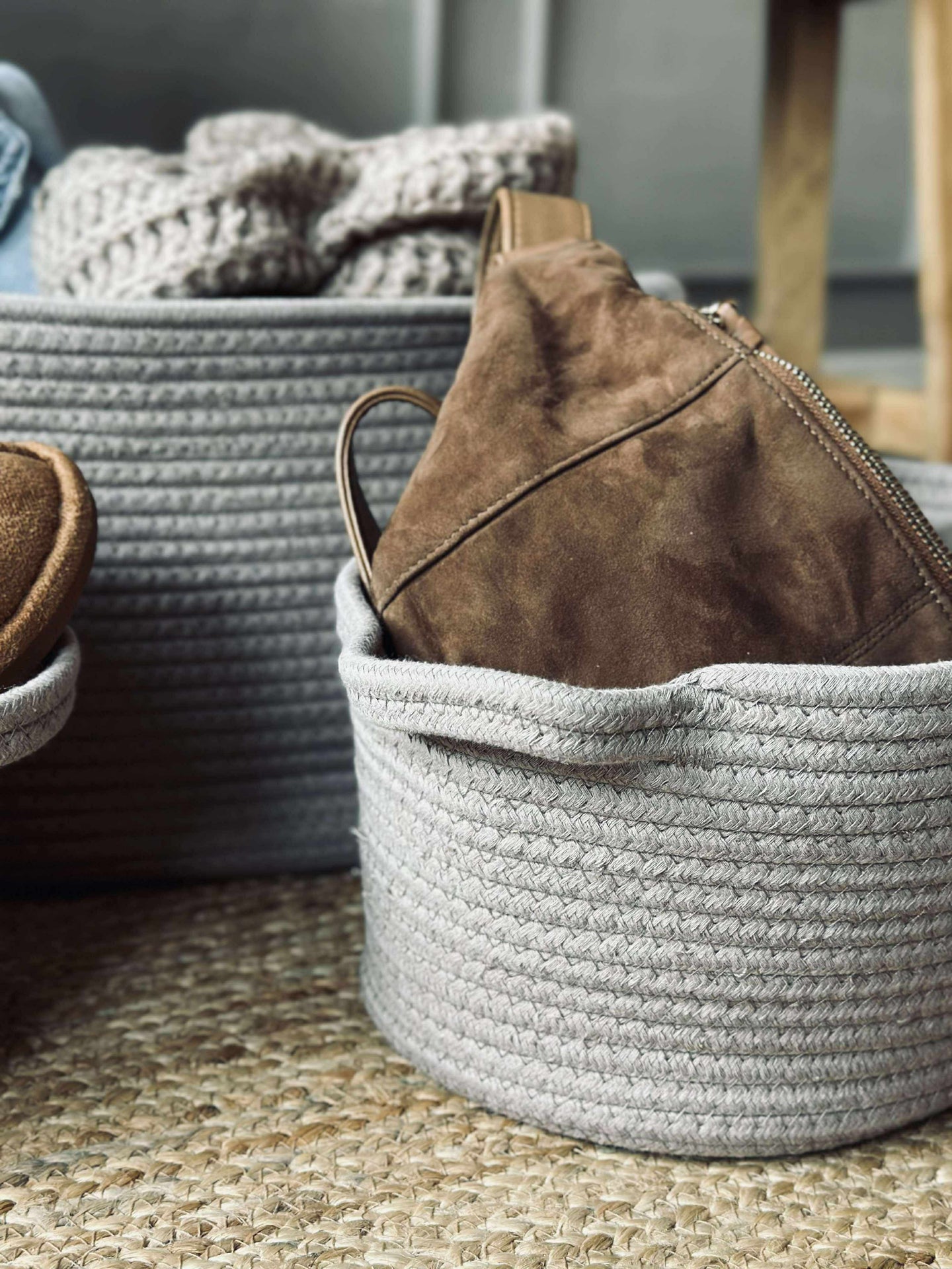 Körbe 3 St., beige und sand