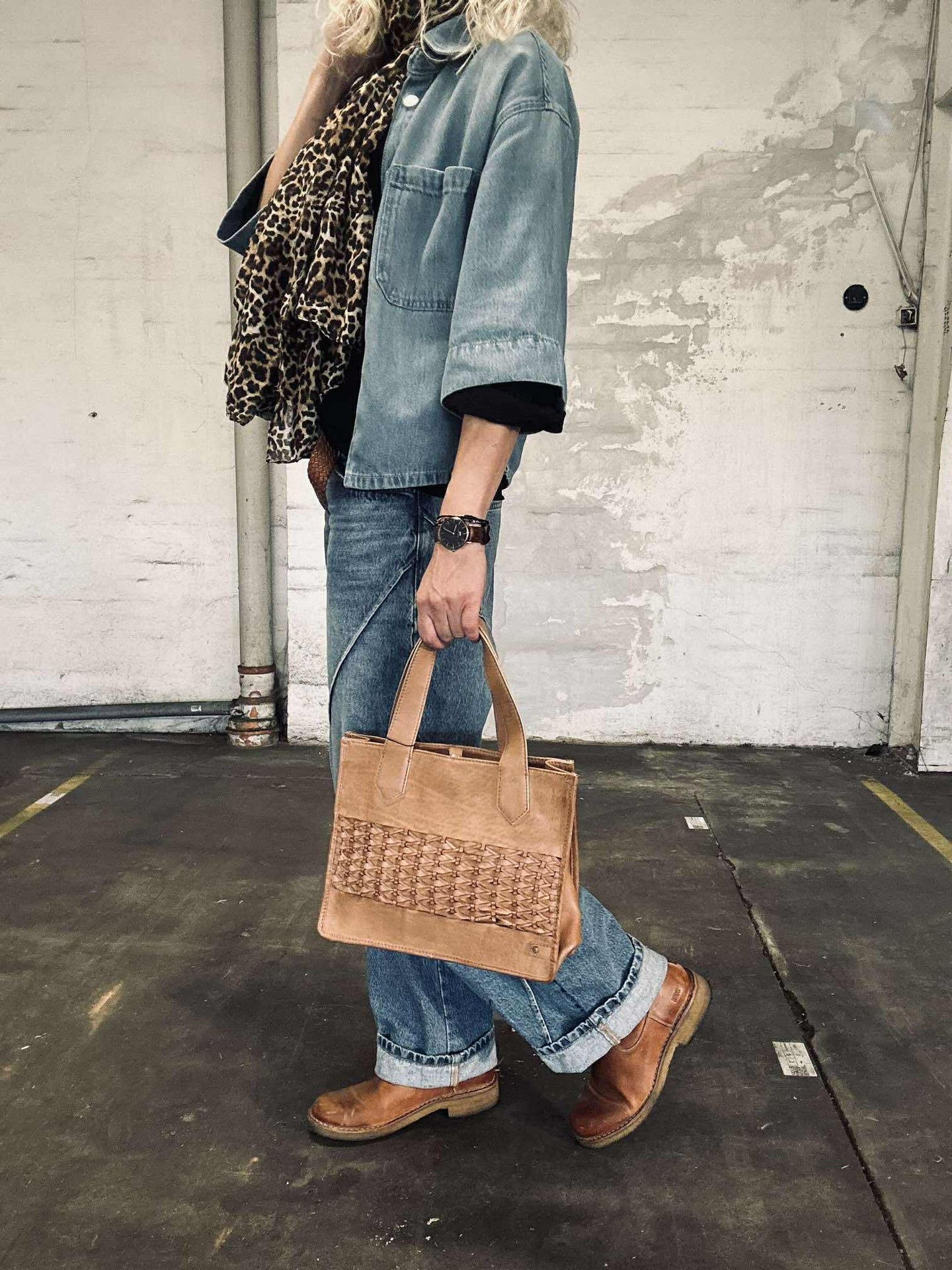 Elegante Handtasche - Camel