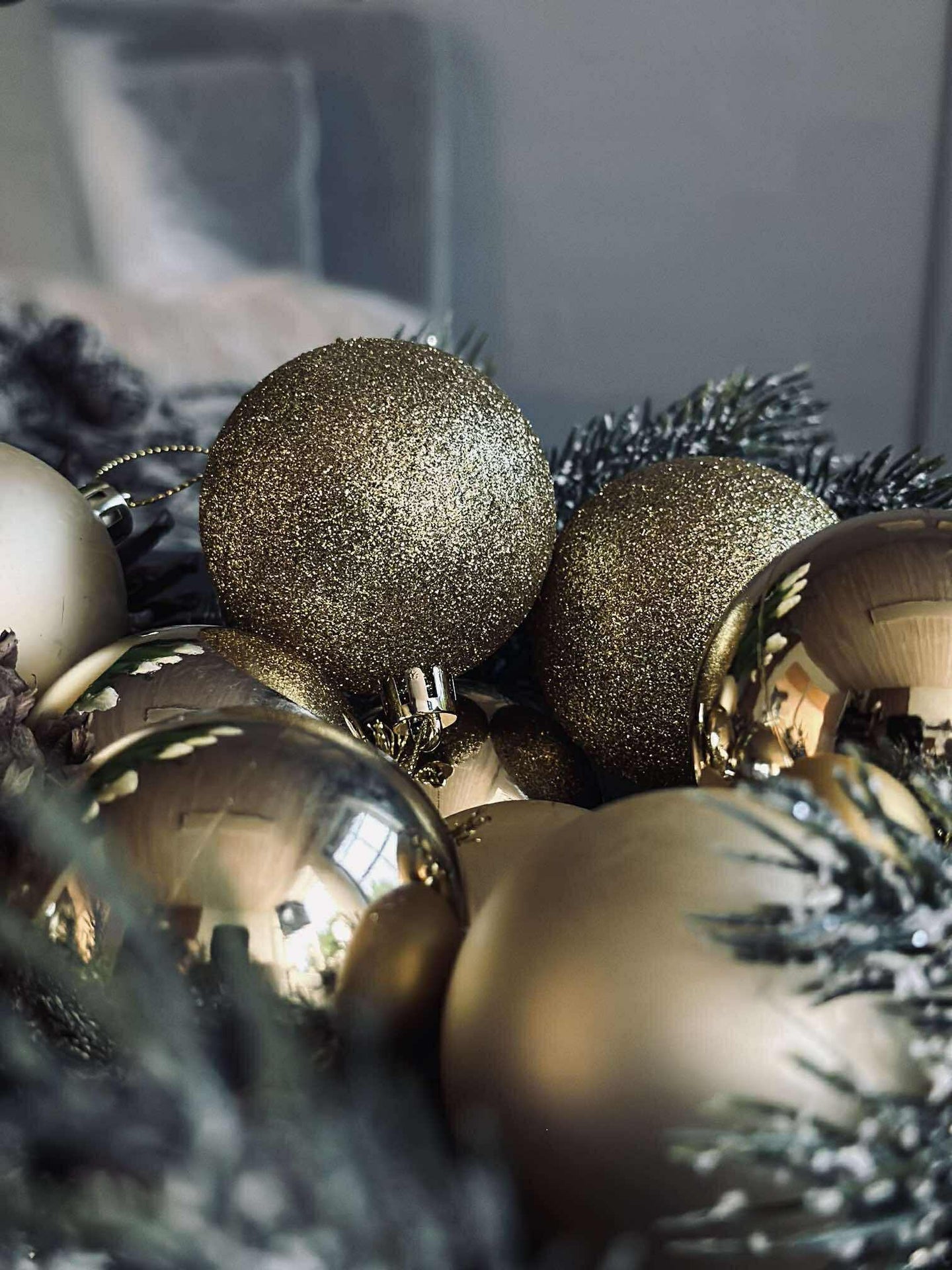 Weihnachtskugeln Gold - 10 Stk.
