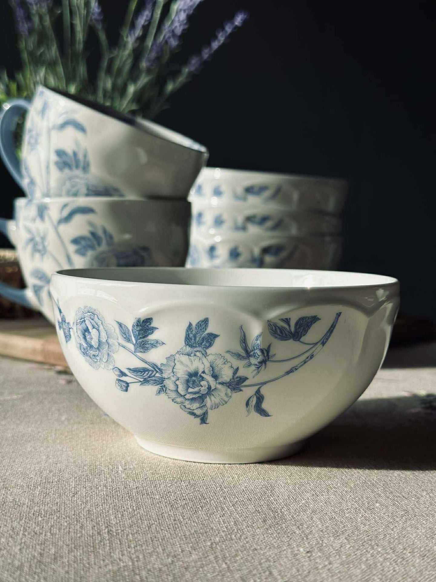 Schale Flora Blau