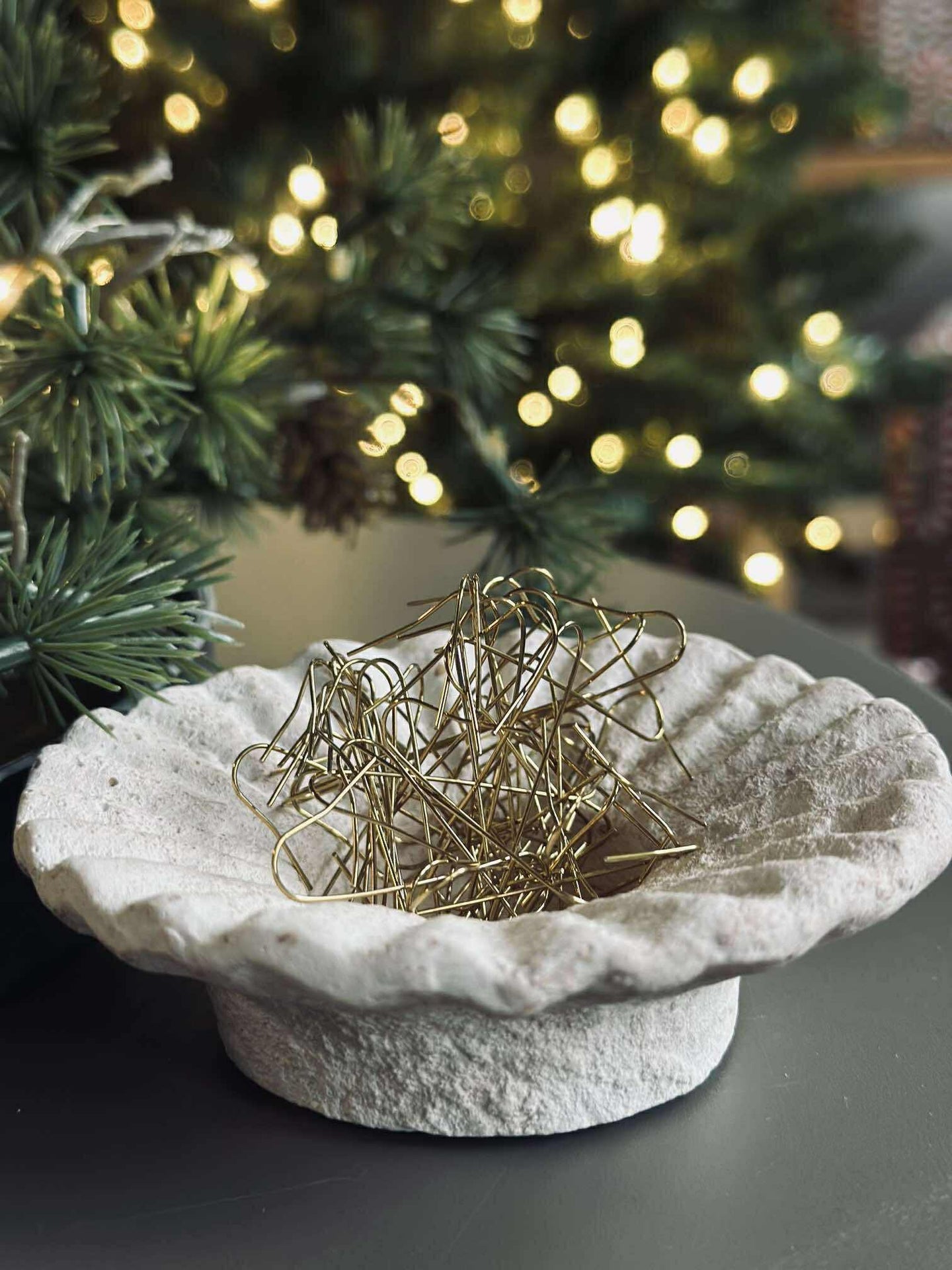 Haken zur Befestigung von Weihnachtsschmuck - Gold
