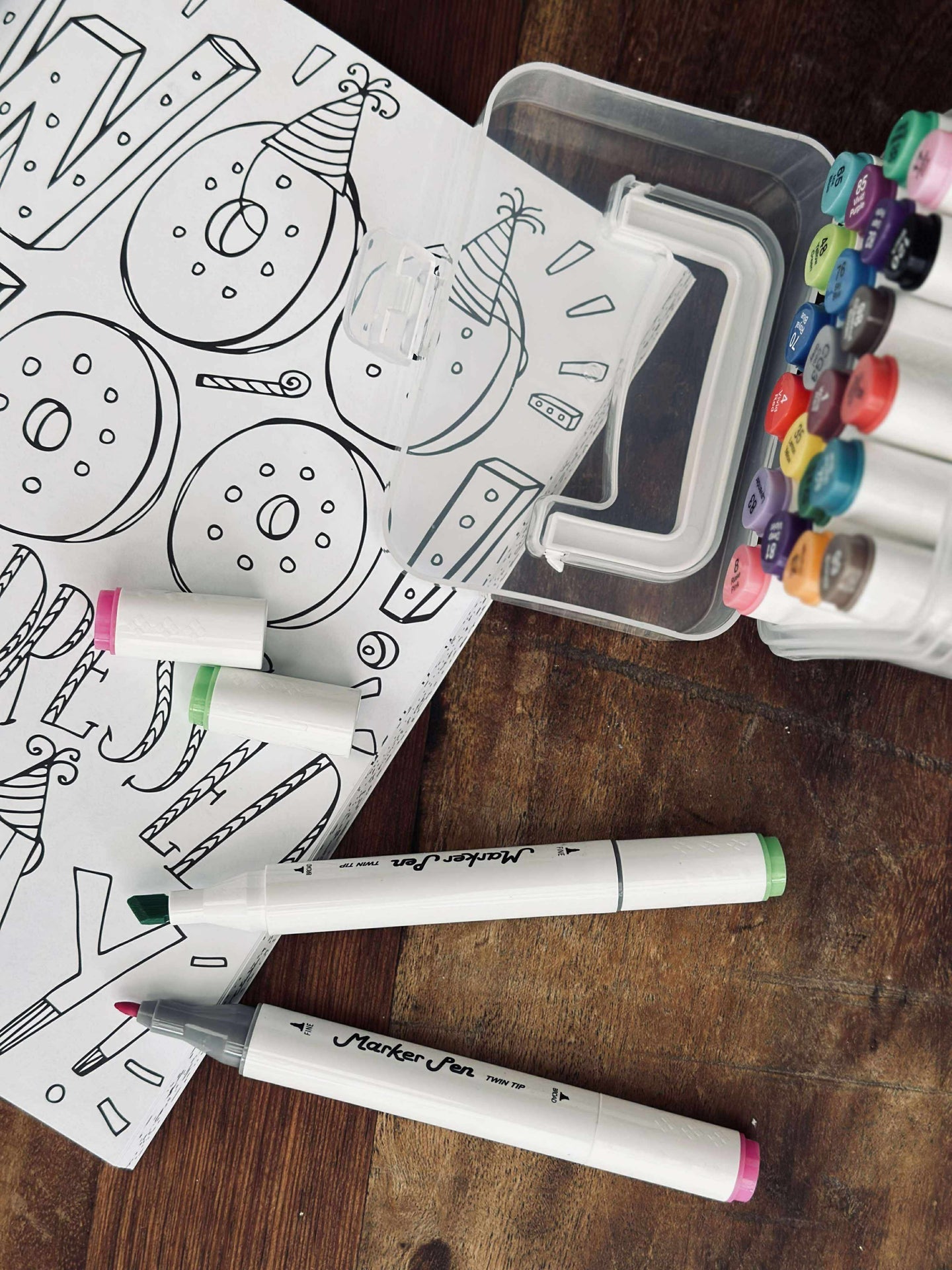 24 doppelte Marker - Wasserbasierte Twinmarker